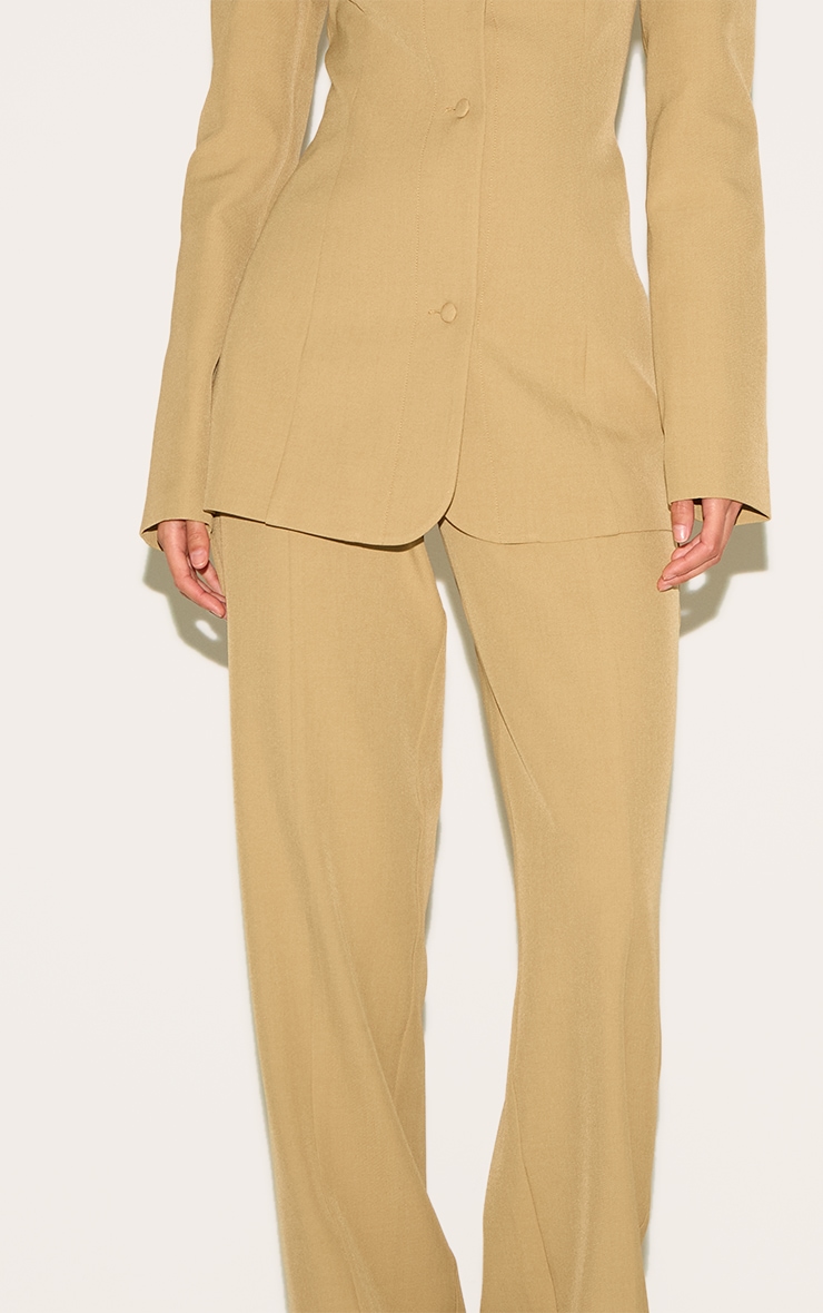 Pantalon de tailleur large moutarde profond image 4