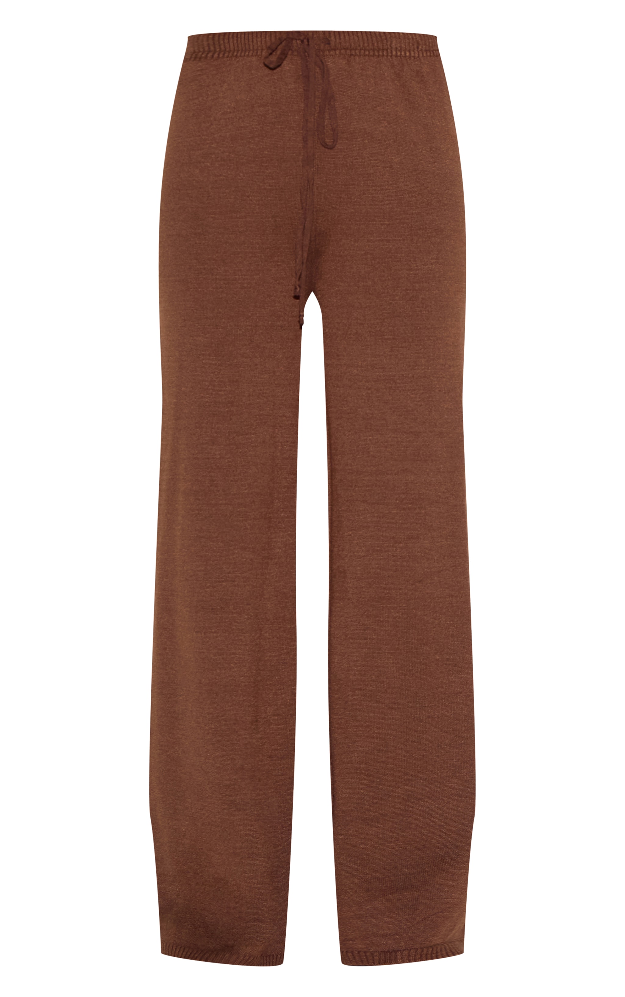 Petite Chocolate Knitted Straight Leg Pants image 5