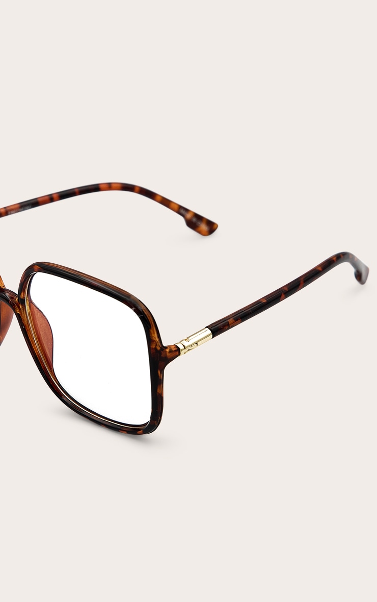 Tortoiseshell Oversized Frame Blue Light Readers image 3