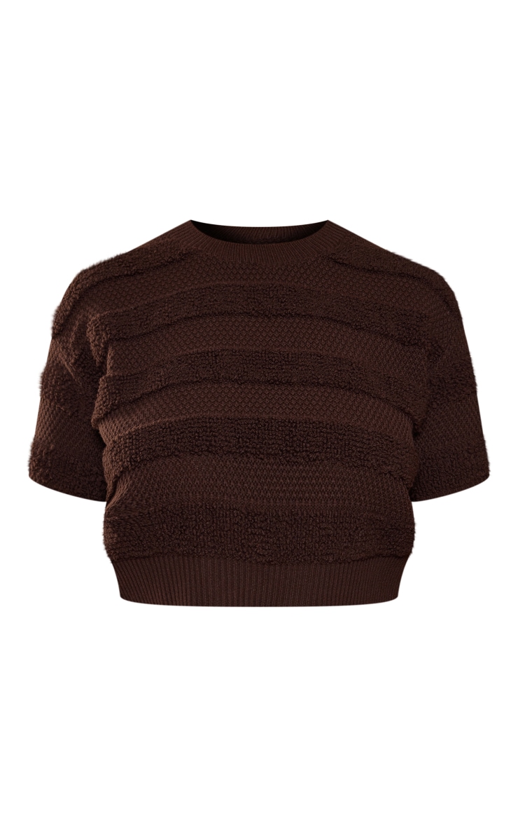 Plus Chocolate Towel Knitted Crop Top image 5