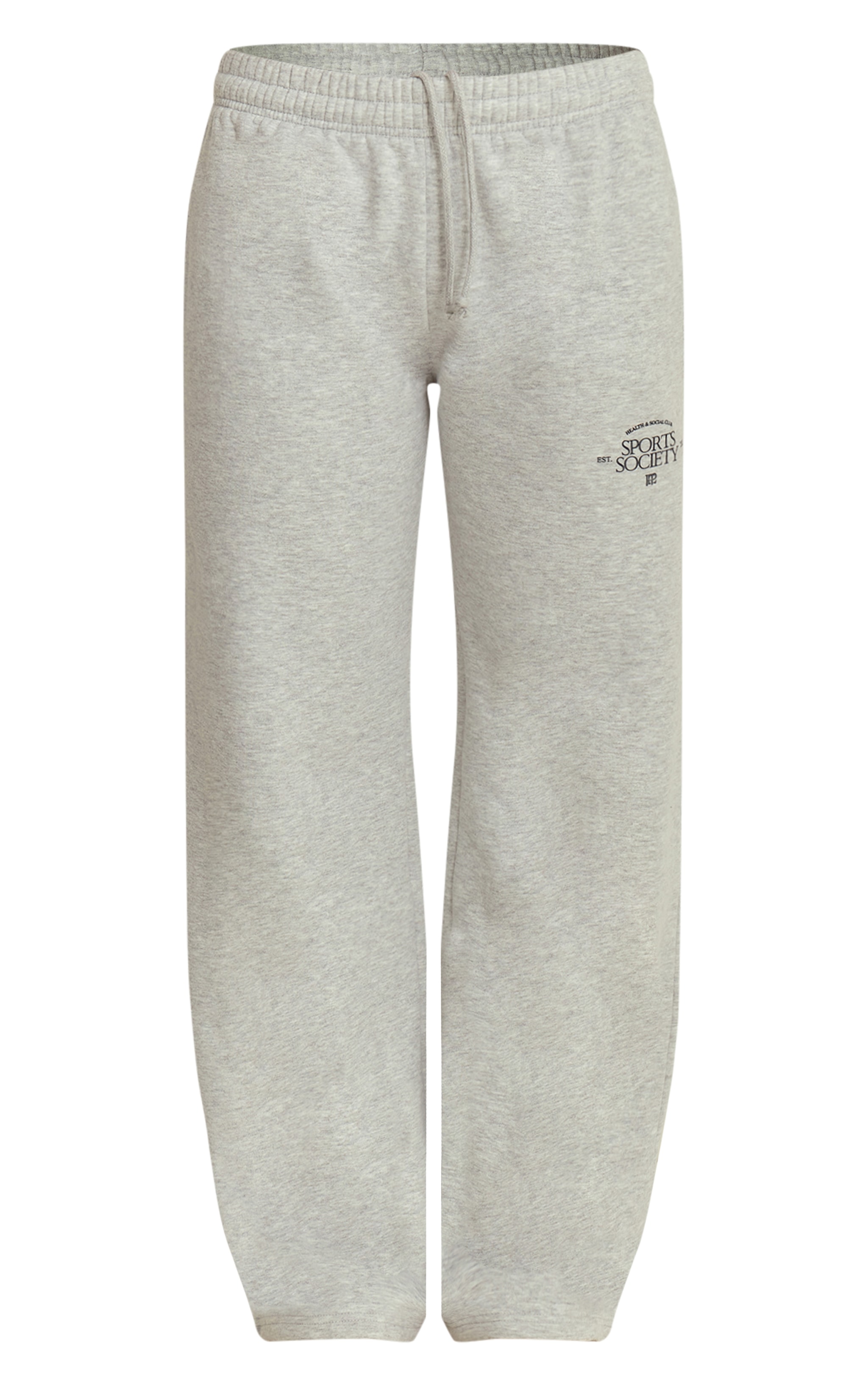 Jogging sweat droit gris cendré imprimé "PLT Sports Society" image 5