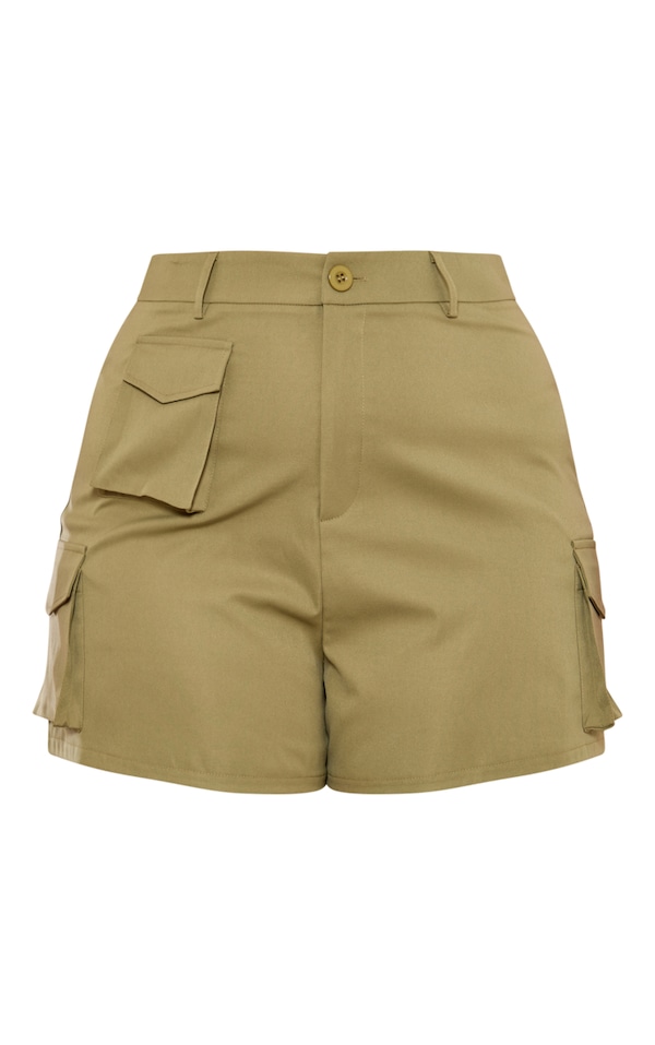 Plus Khaki Cargo Shorts Plus Size PrettyLittleThing USA