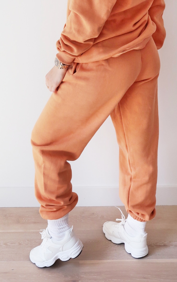 PRETTYLITTLETHING Chestnut Embroidered Graphic Sweatpants image 3