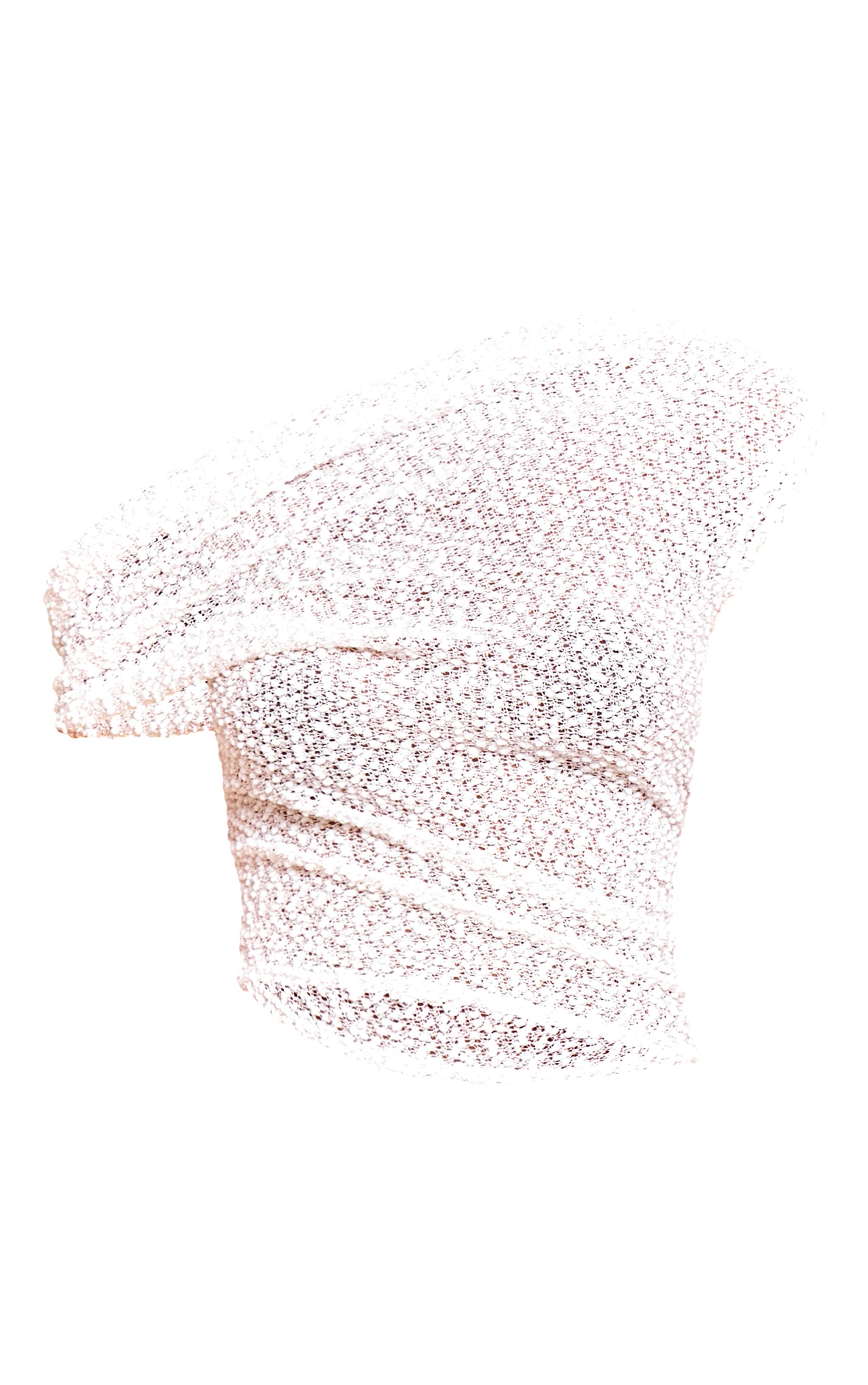 Cream Bobble Knit Asymmetric Ruched Long Top image 5