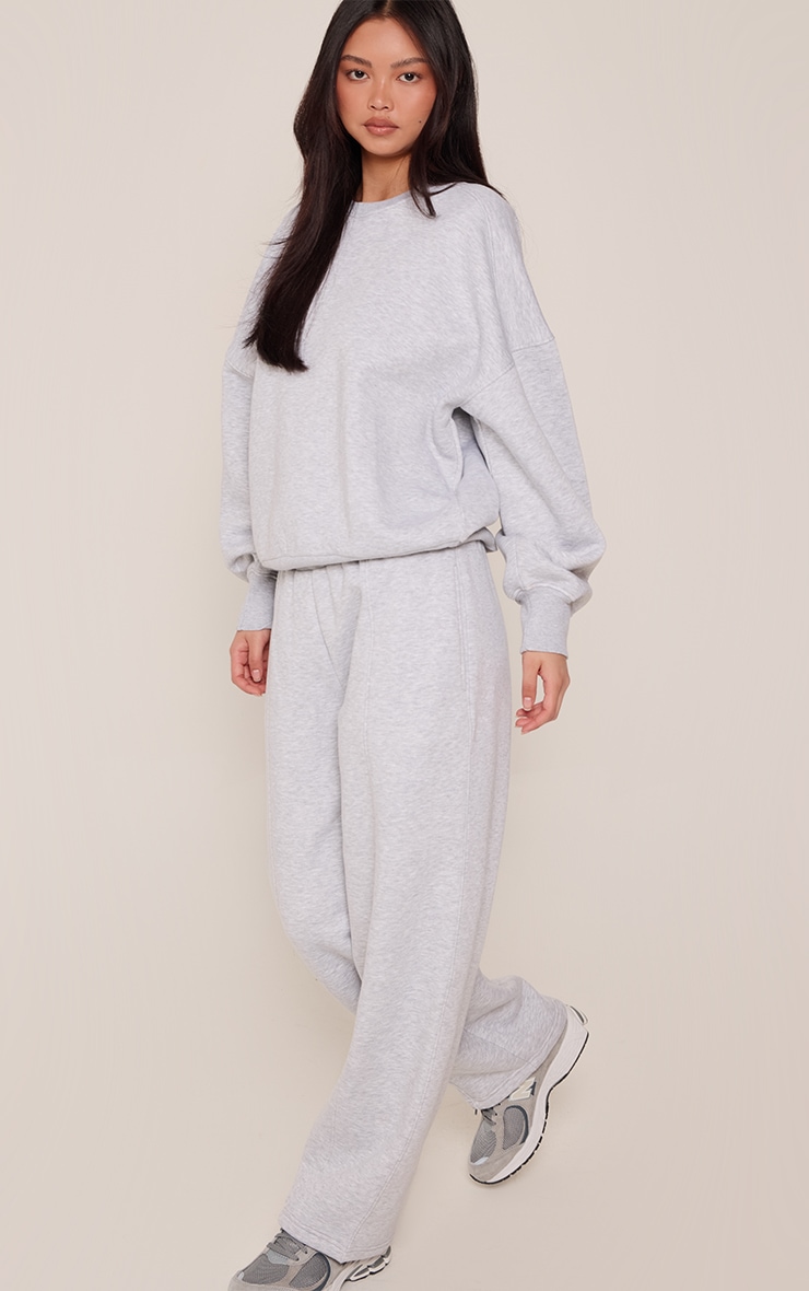 Ash Grey Balloon Sleeve Oversized Sweatshirt image 3