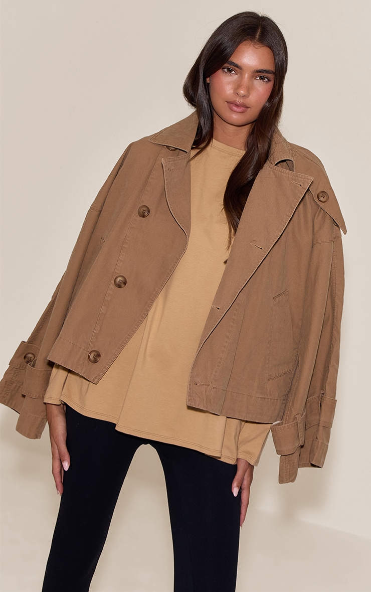 Stone Cotton Basic Oversized Long Sleeve T-shirt image 4