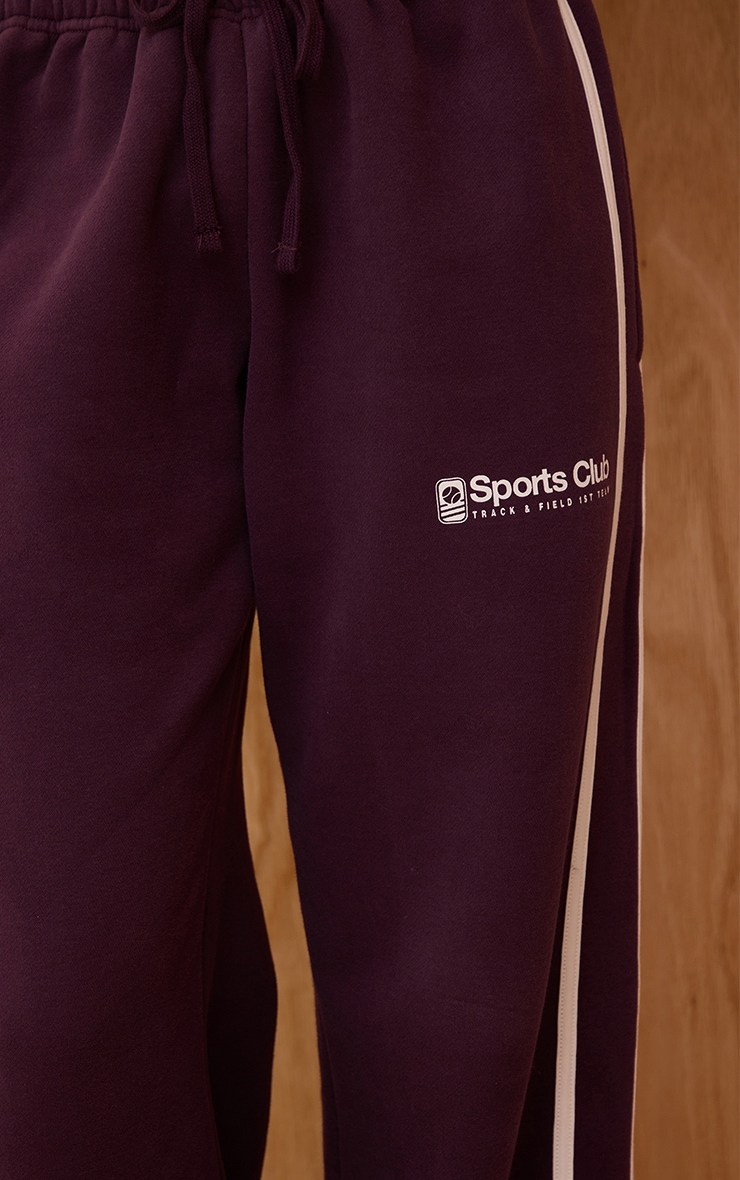 Jogging large prune imprimé "Sports Club" image 4