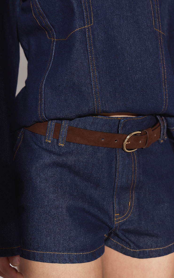 Mini short en jean indigo image 5