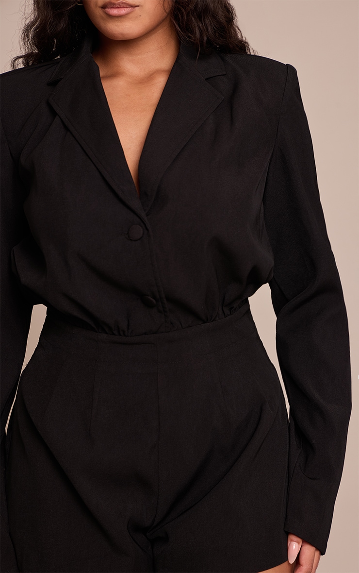 Shape Black Tailored Structured Blazer Romper image 4