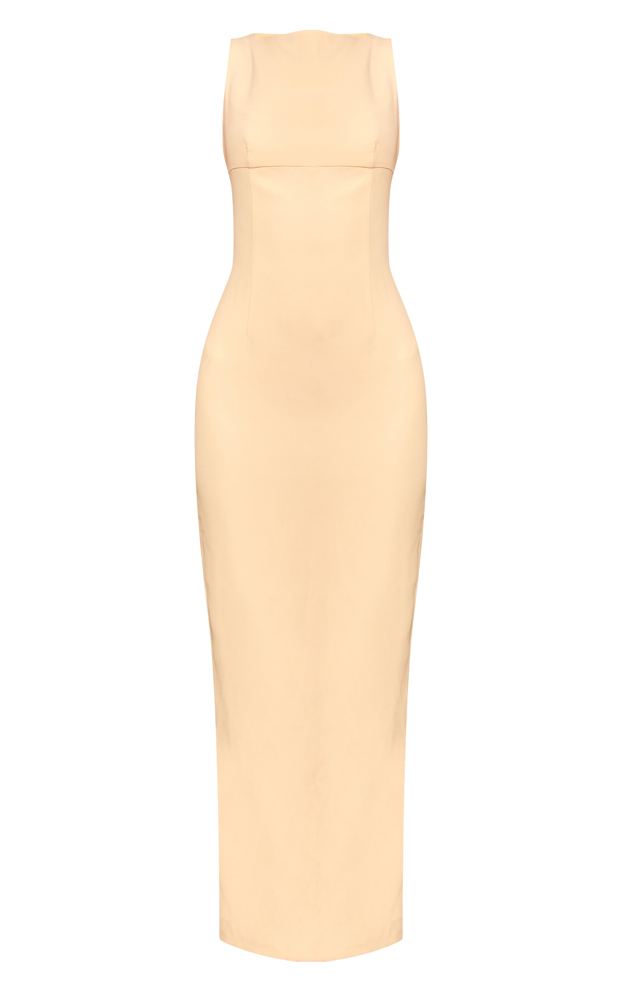 Premium Butter Yellow Scoop Back Maxi Dress image 5
