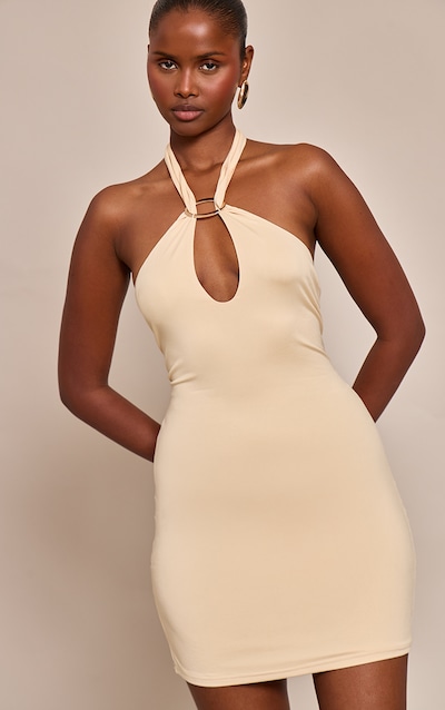 Buttercream Soft Touch Trim Detail Mini Dress