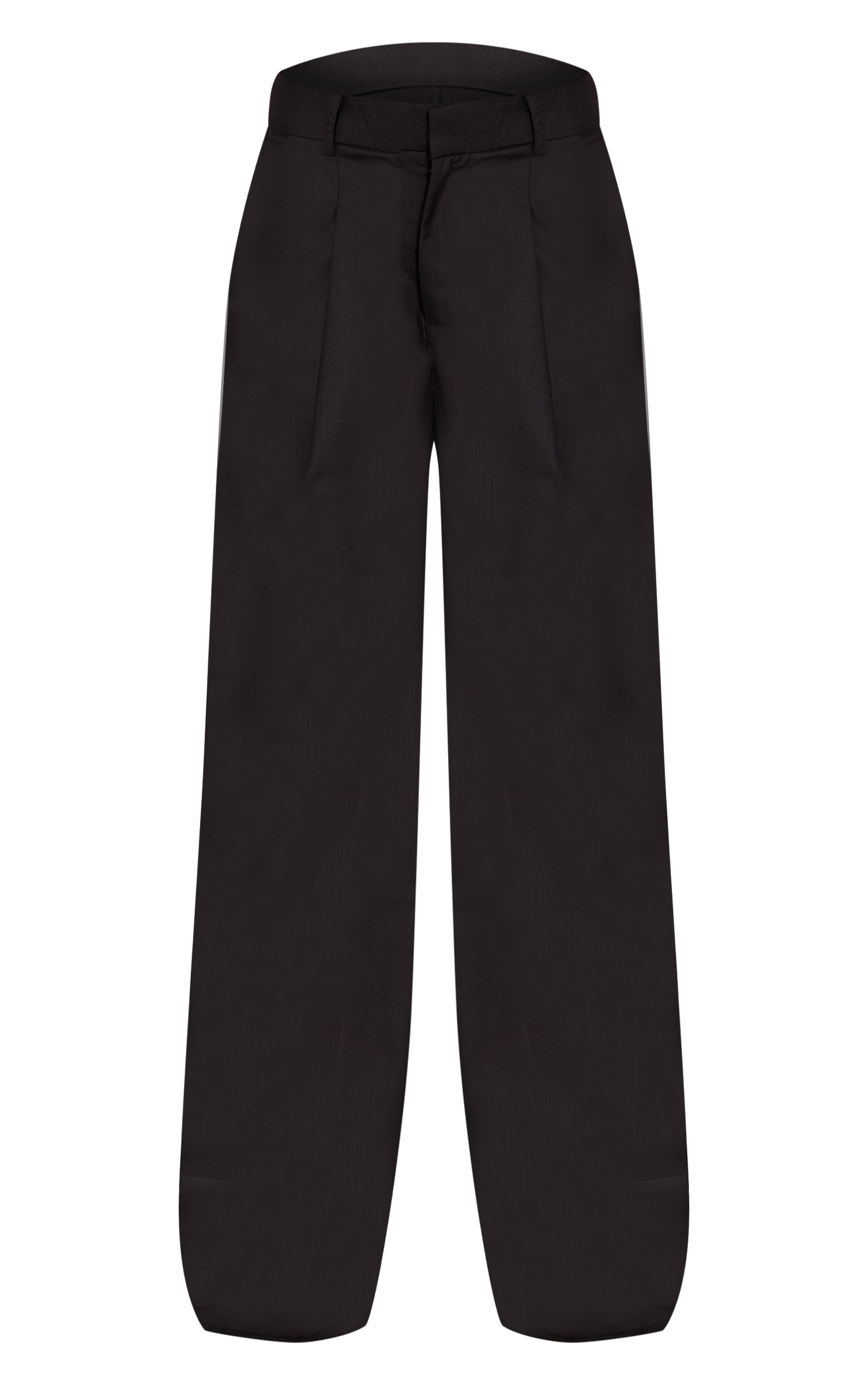Tall Black Woven Double Pleat Wide Leg Trouser image 5