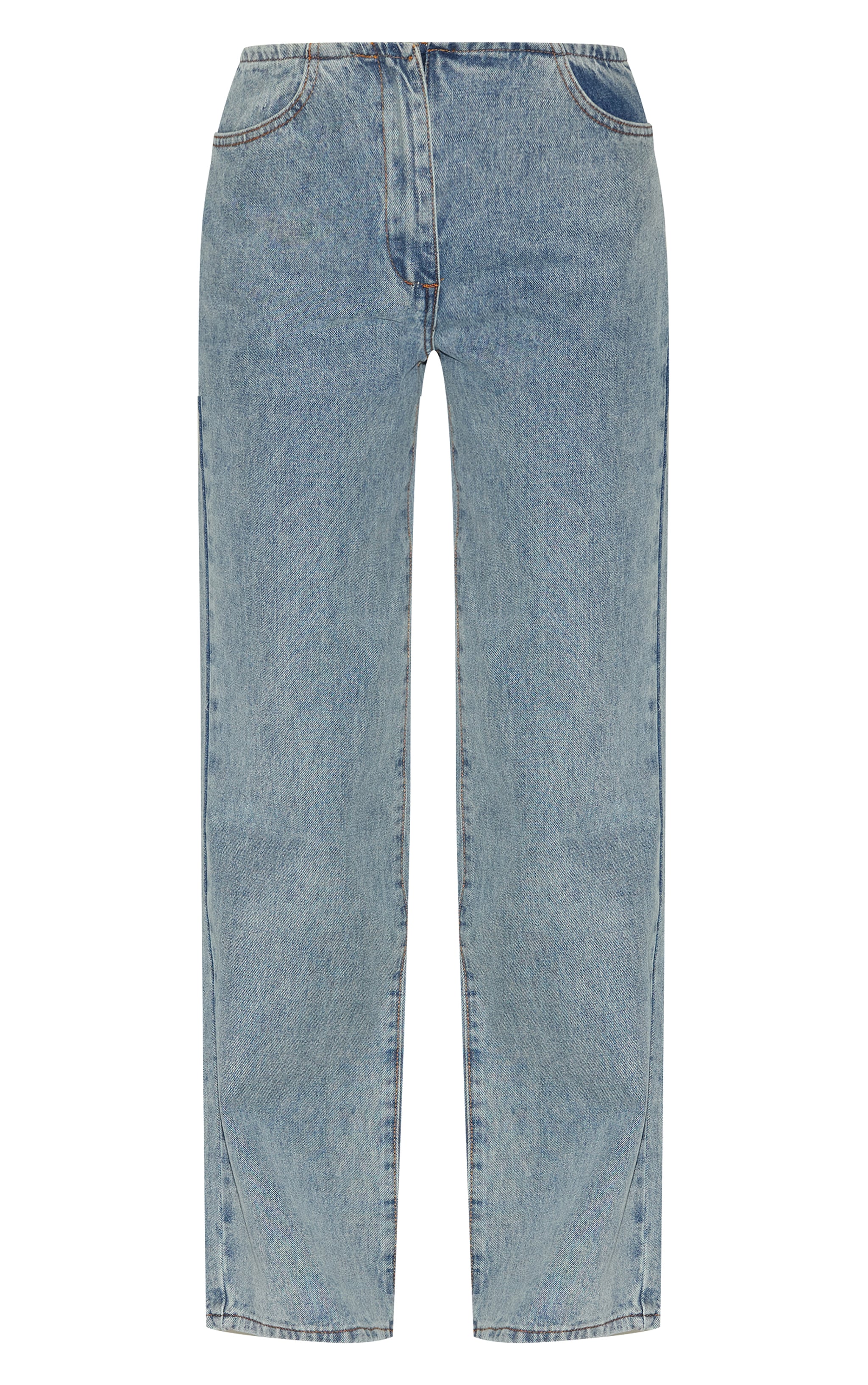 Vintage Wash Low Rise No Waistband Straight Leg image 5