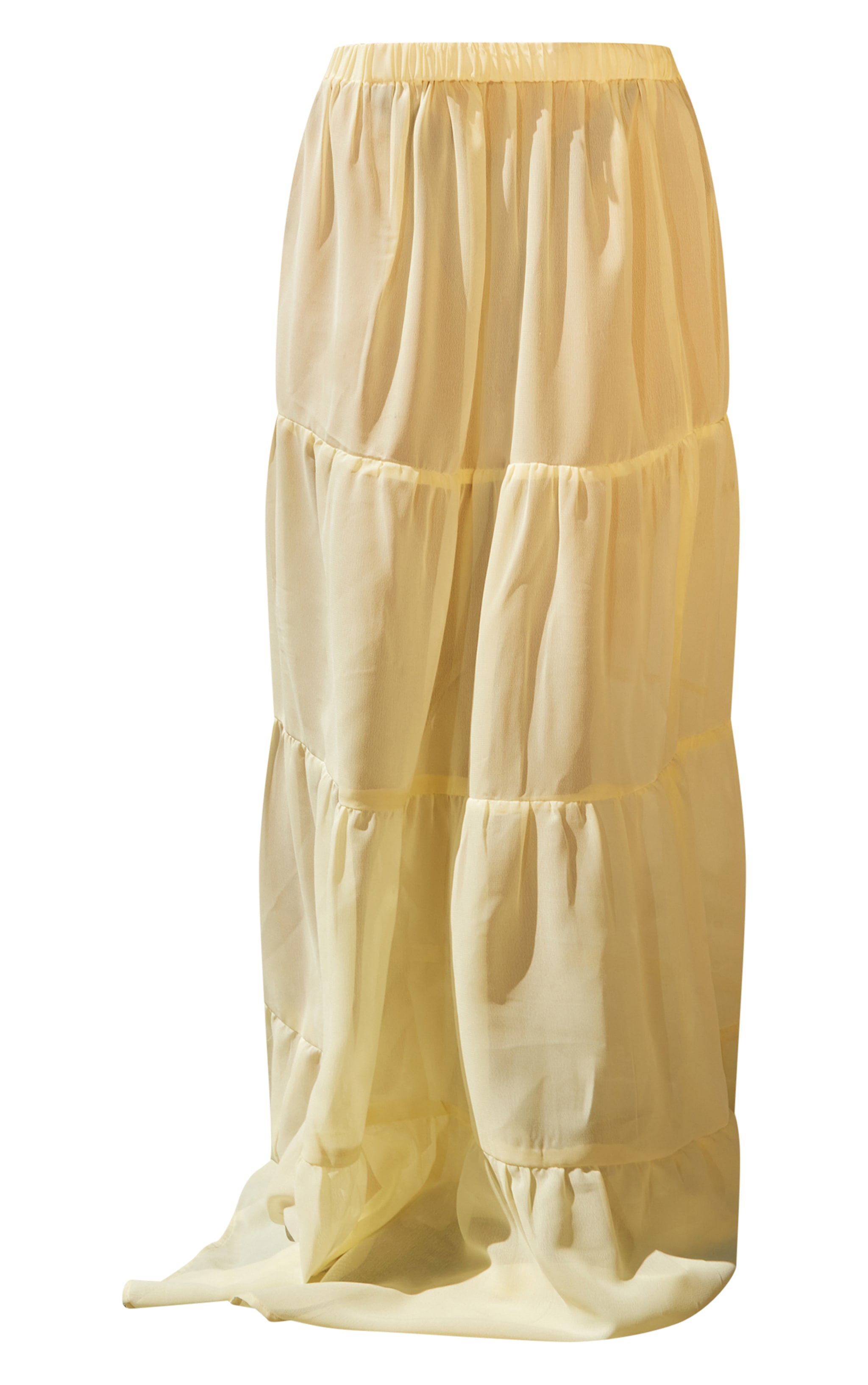 最高級 Cream Chiffon Tiered Panel Maxi Beach Skirt | Swimwear iPhoneアクセサリー