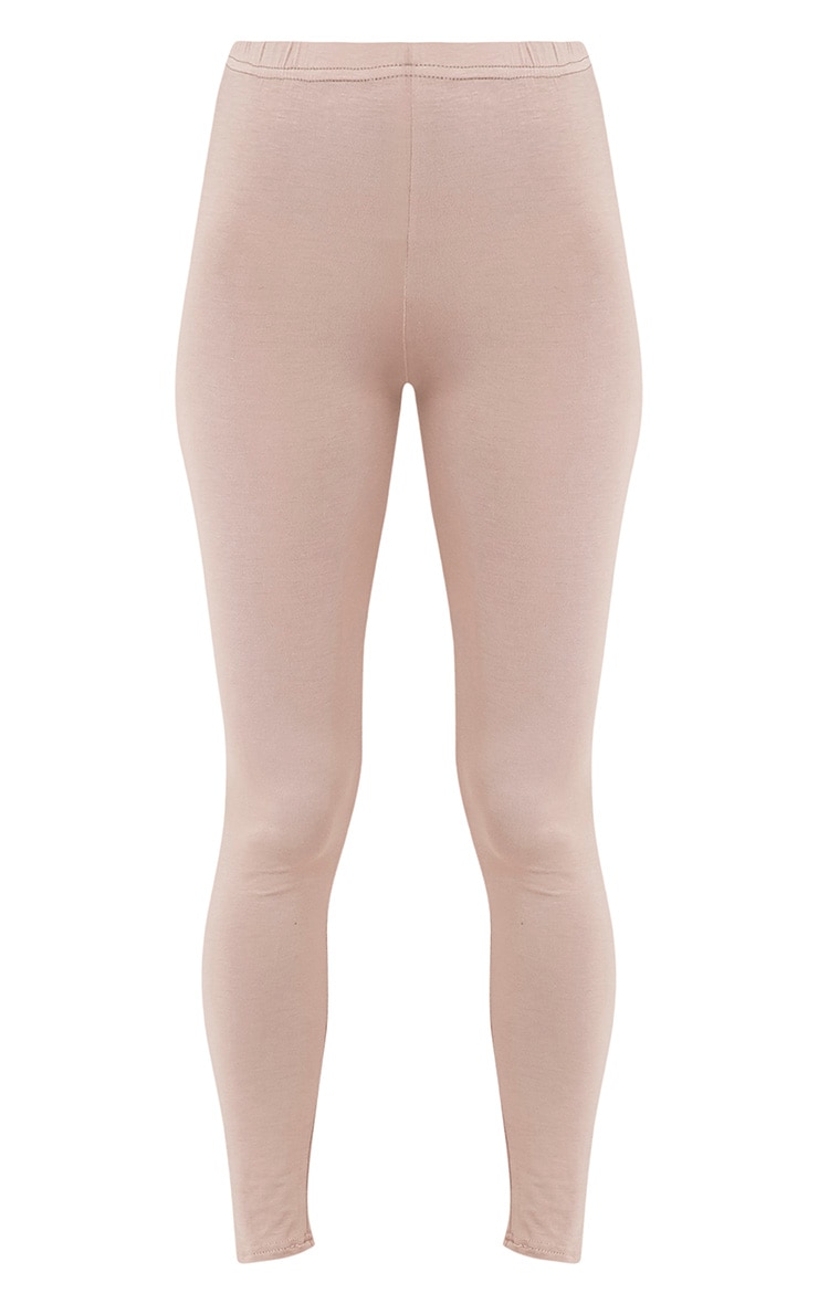Basic Taupe Jersey Leggings Leggings PrettyLittleThing USA