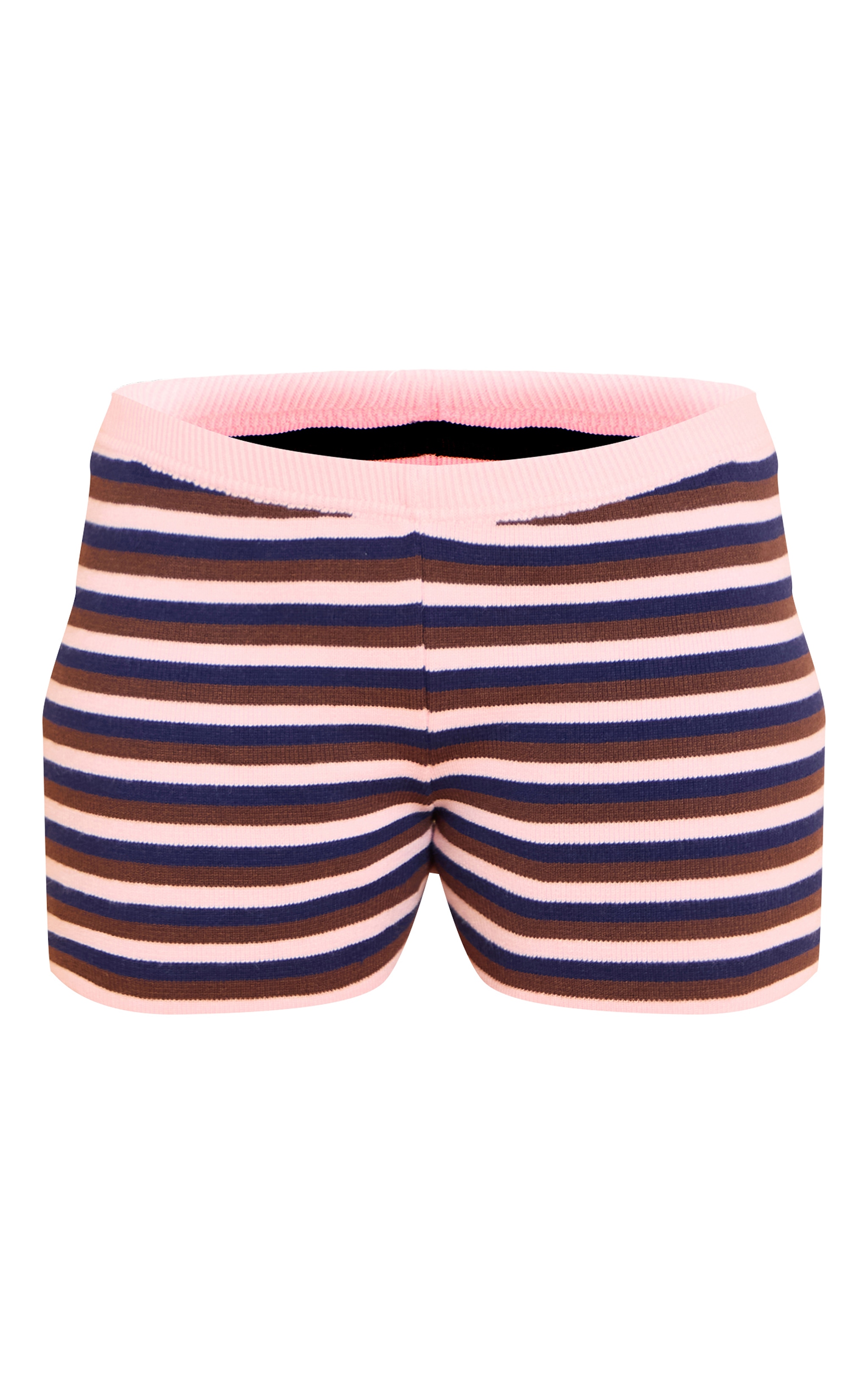 Pink Striped Knit Shorts image 6