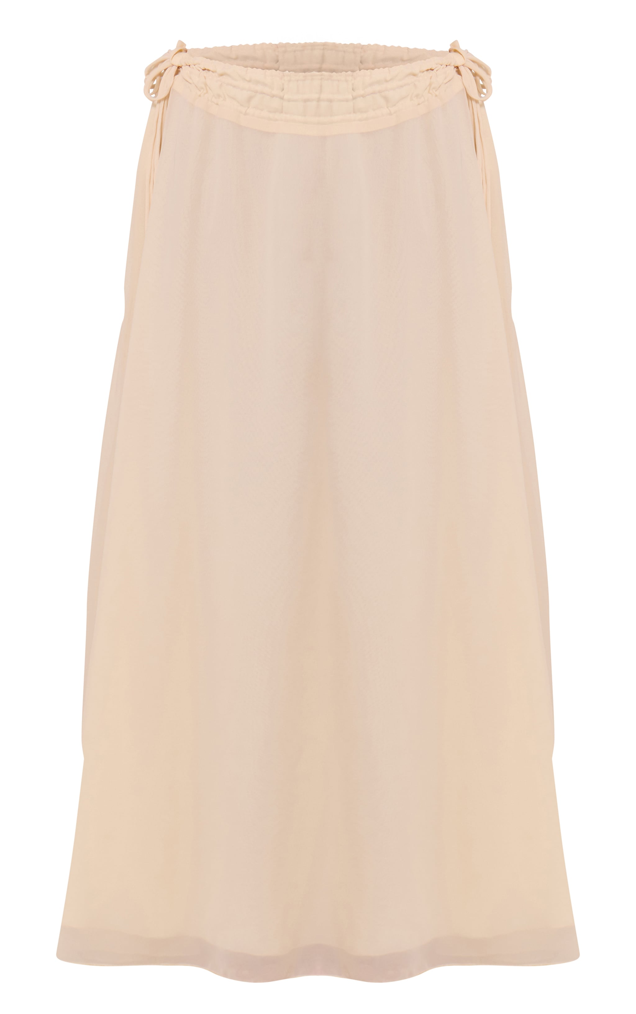 Petite Butter Yellow Chiffon Tie Side Maxi Skirt image 5