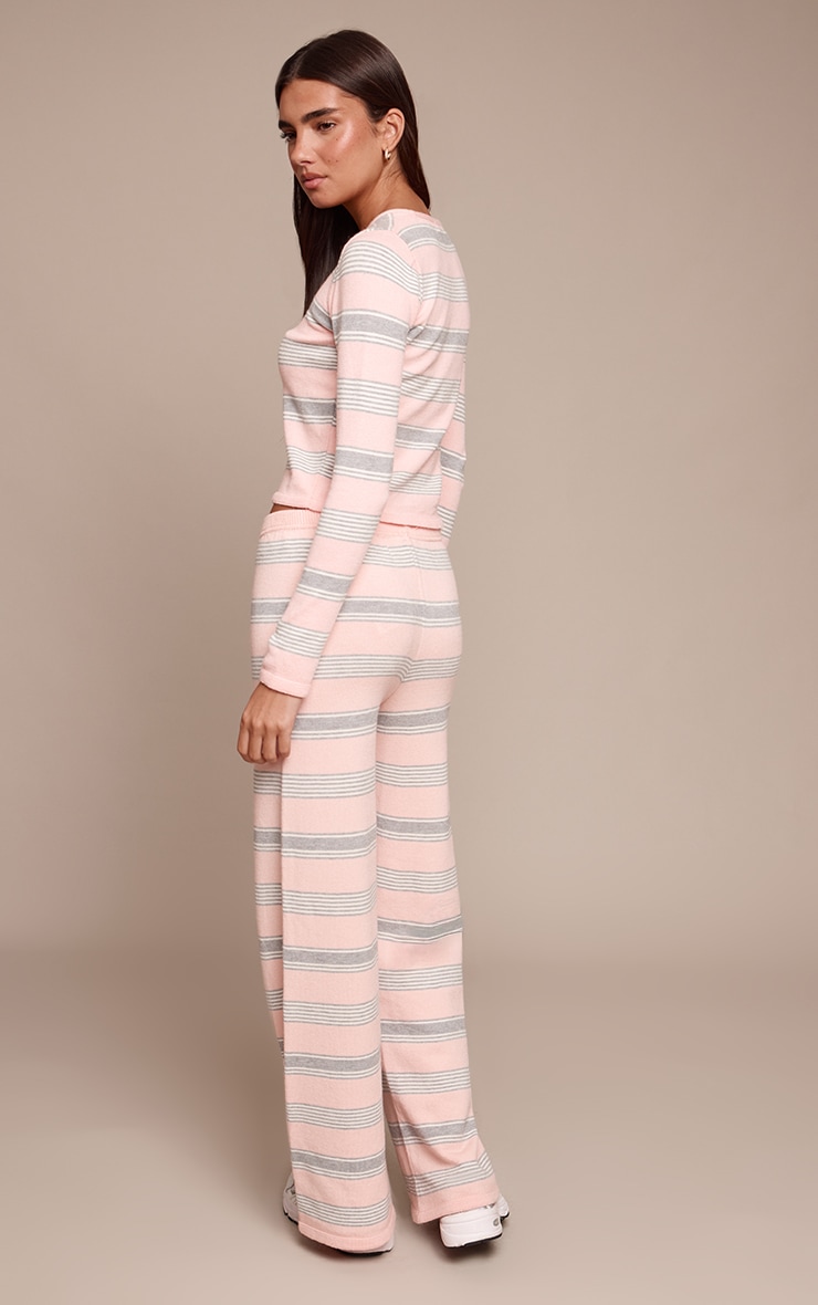 Pink Striped Wide Leg Pant image 3