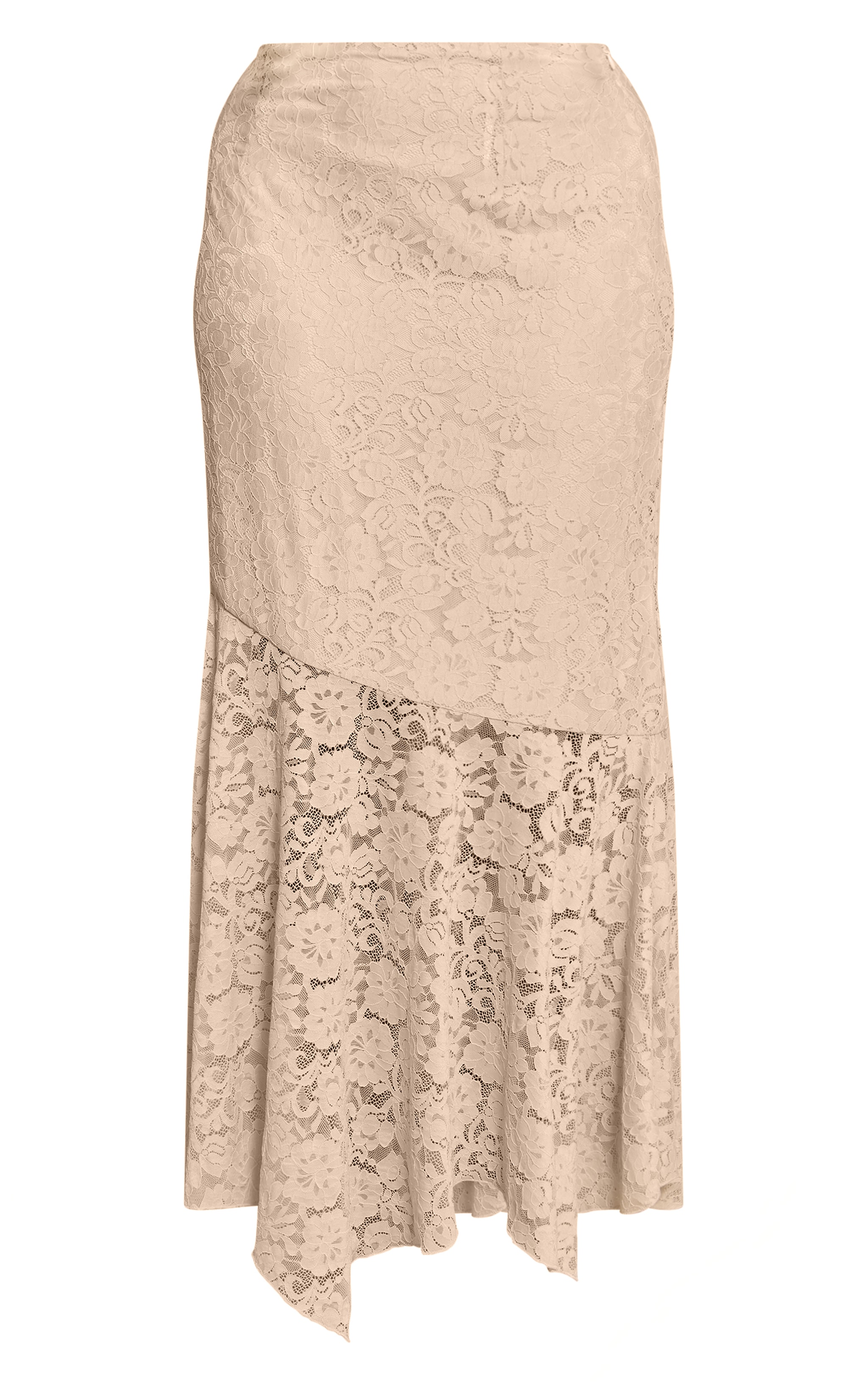 Shape Butter CREAM Lace Tiered Maxi Skirt image 5