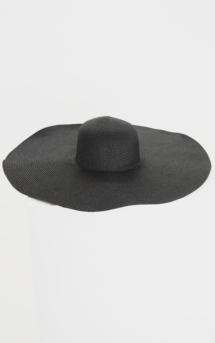 Black Extra Large Oversized Sun Hat image 2