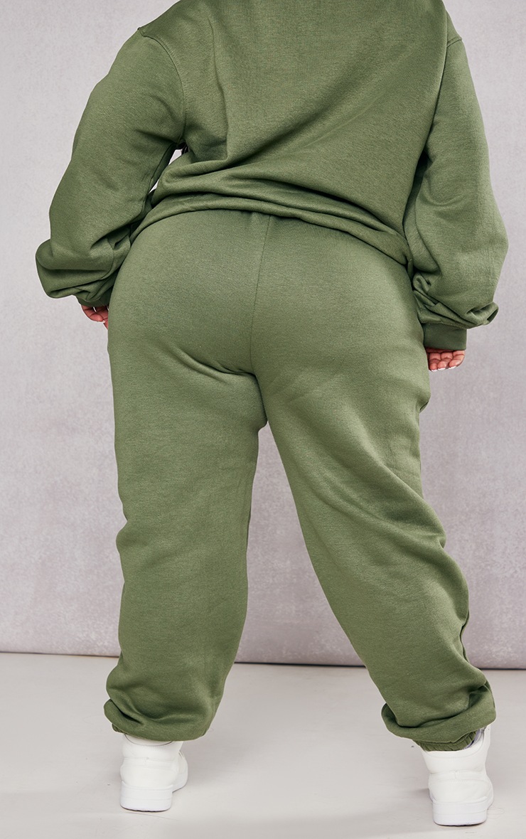  Plus Dark Khaki Casual Sweat Sweatpants image 3