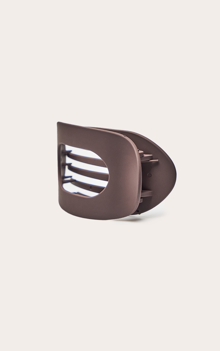 Chocolate Matte Claw Hair Clip image 2