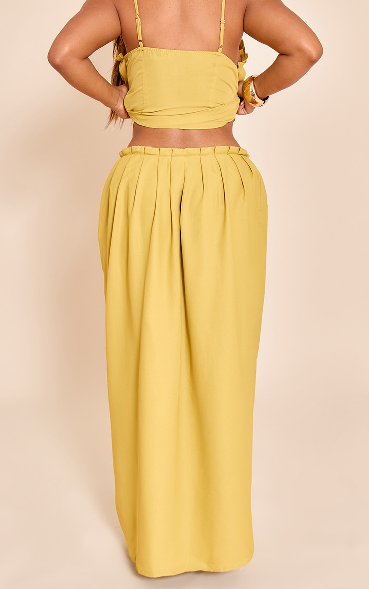 Shape Olive Pleated Maxi Skirt image 3