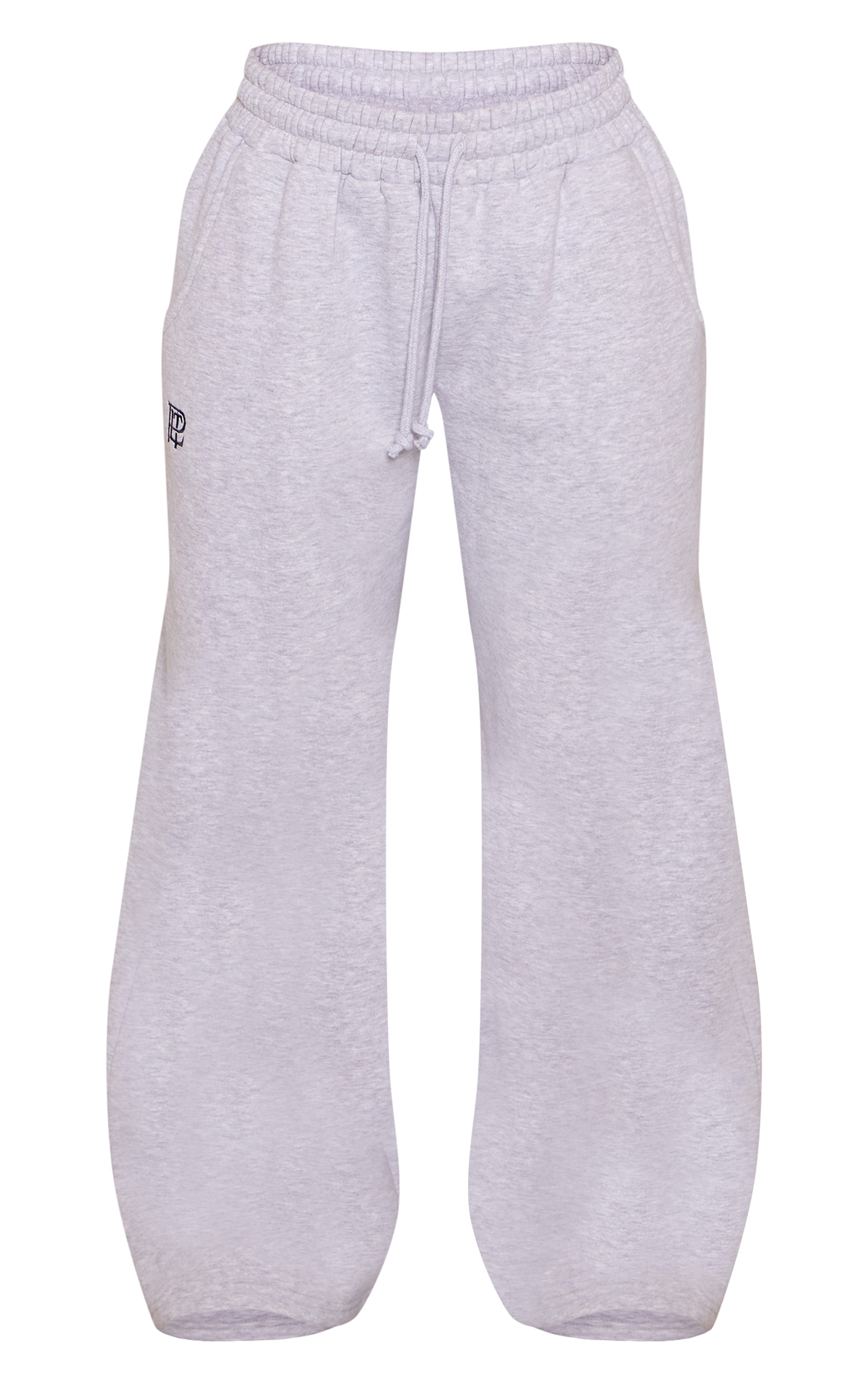 Petite Ash Grey PLT Drawstring Wide Leg Joggers  image 5