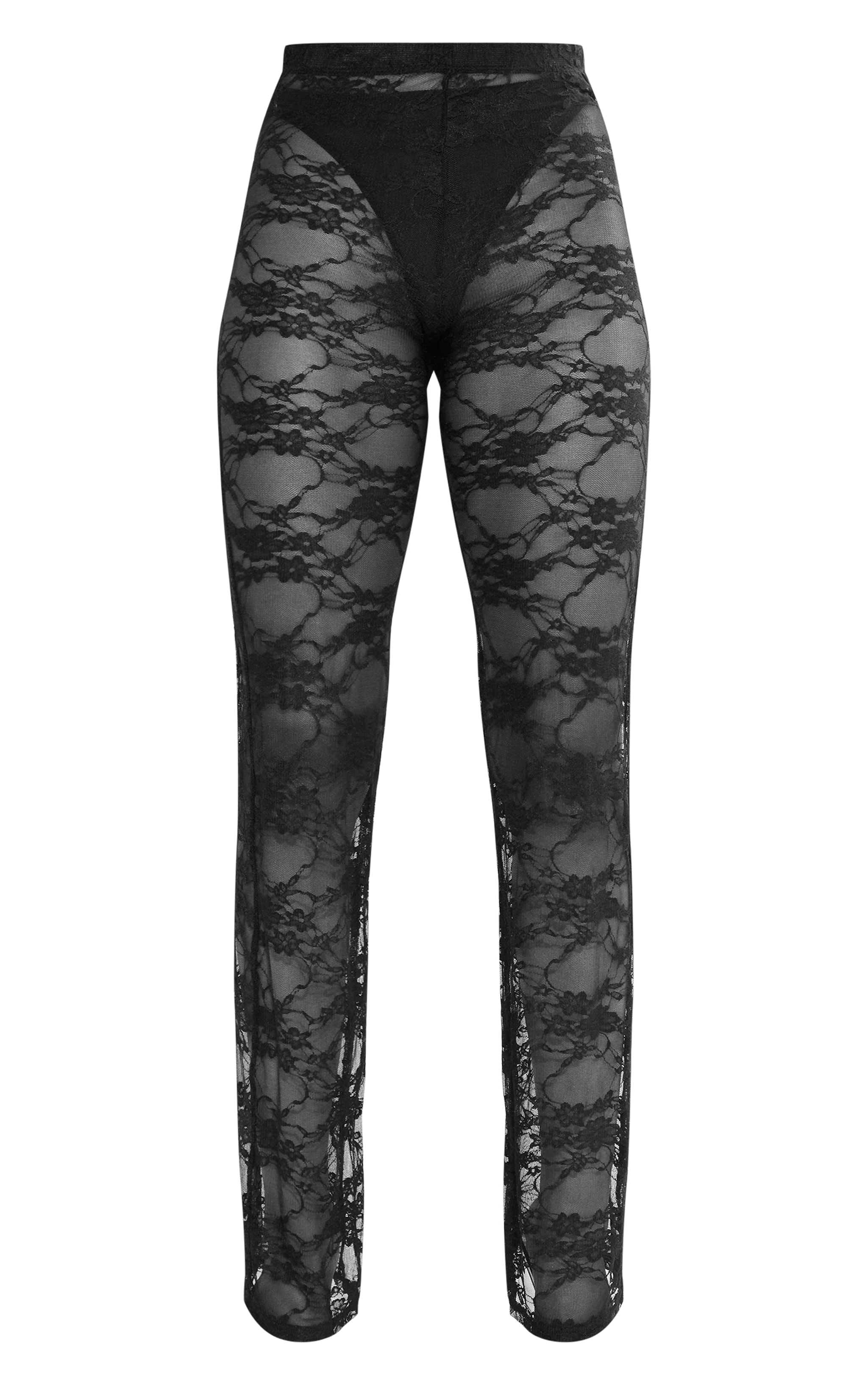 Tall Pantalon large en dentelle noire image 5