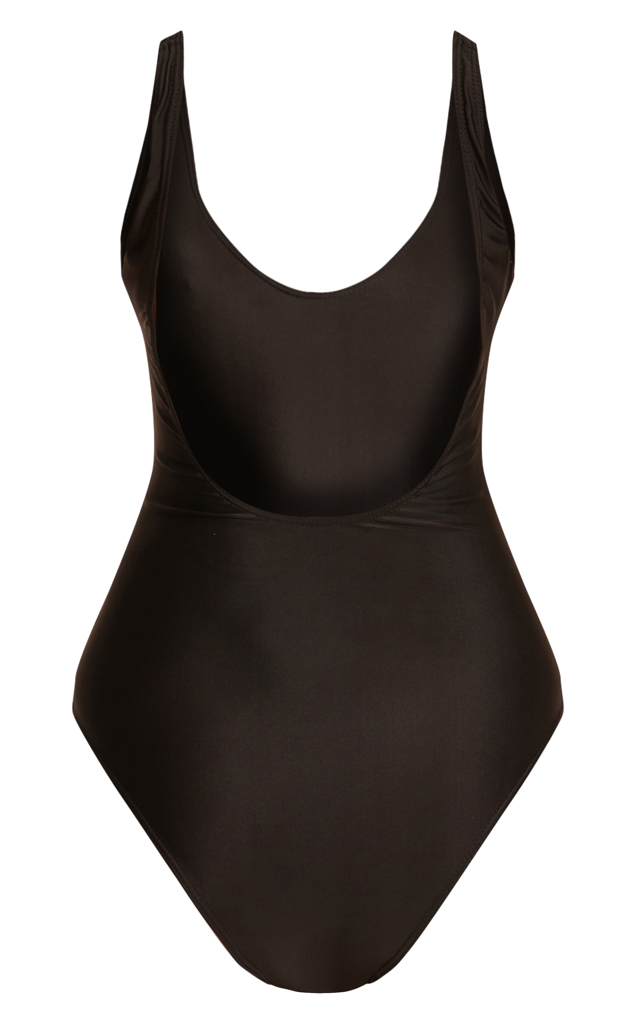 Black Basic Scoop Swimsuit image 6