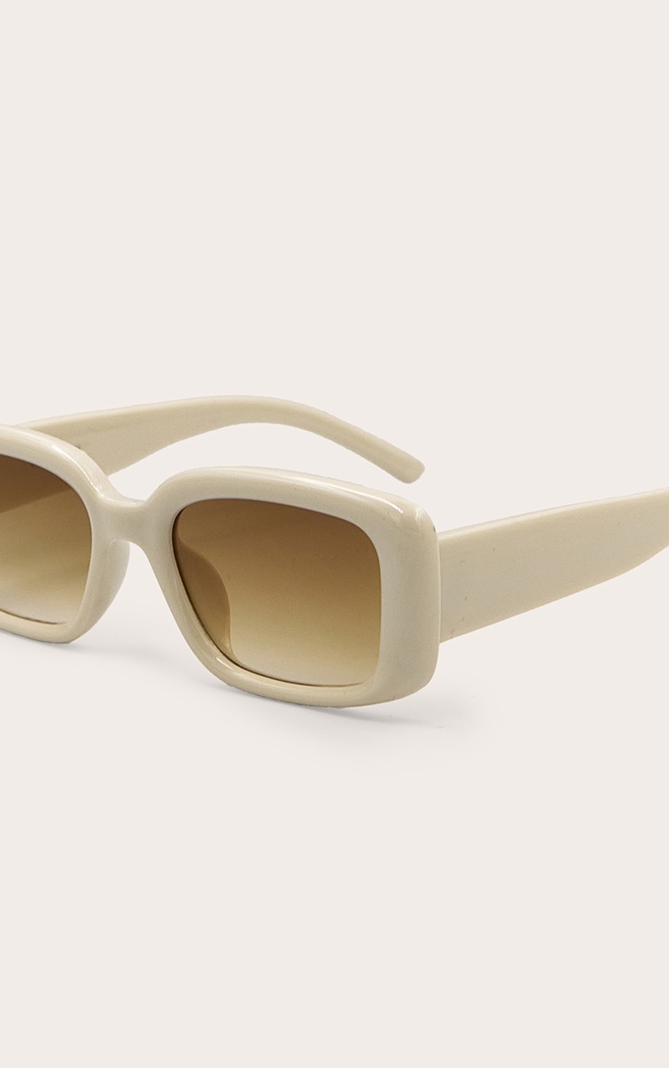 Cream Square Sunglasses image 4