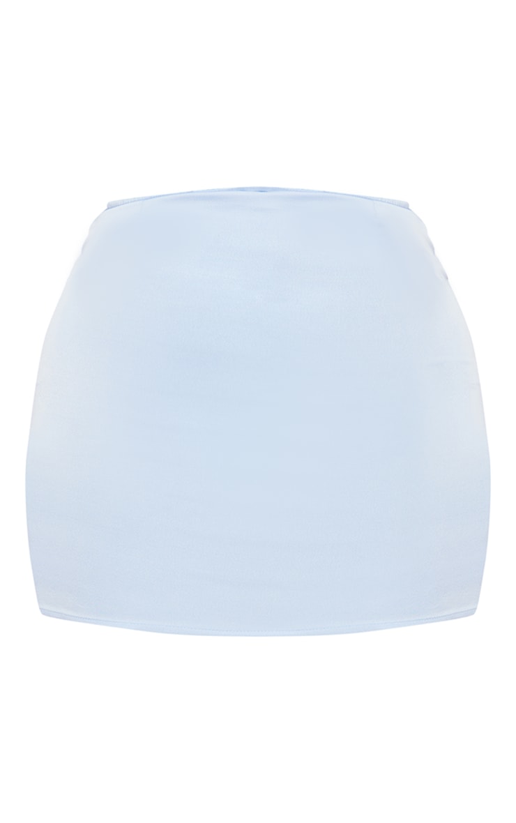 Shape Light Blue Satin Mini Skirt image 1