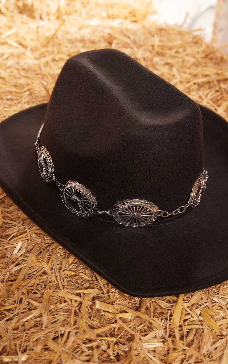 Black Chain Buckle Festival Cowboy Hat image 2