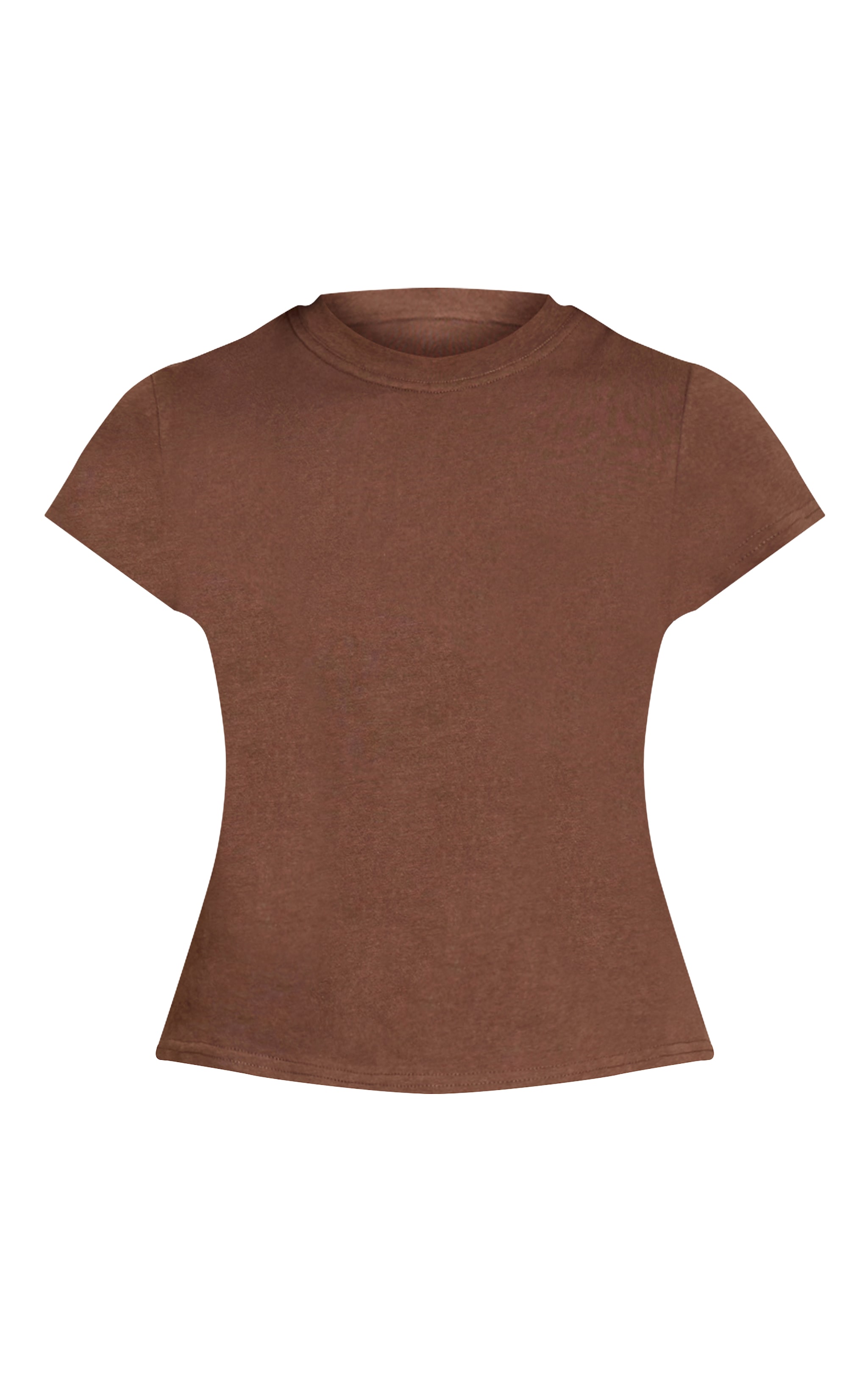 Chocolate Brown Soft Textured Relaxed Short Sleeve T-Shirt image 5