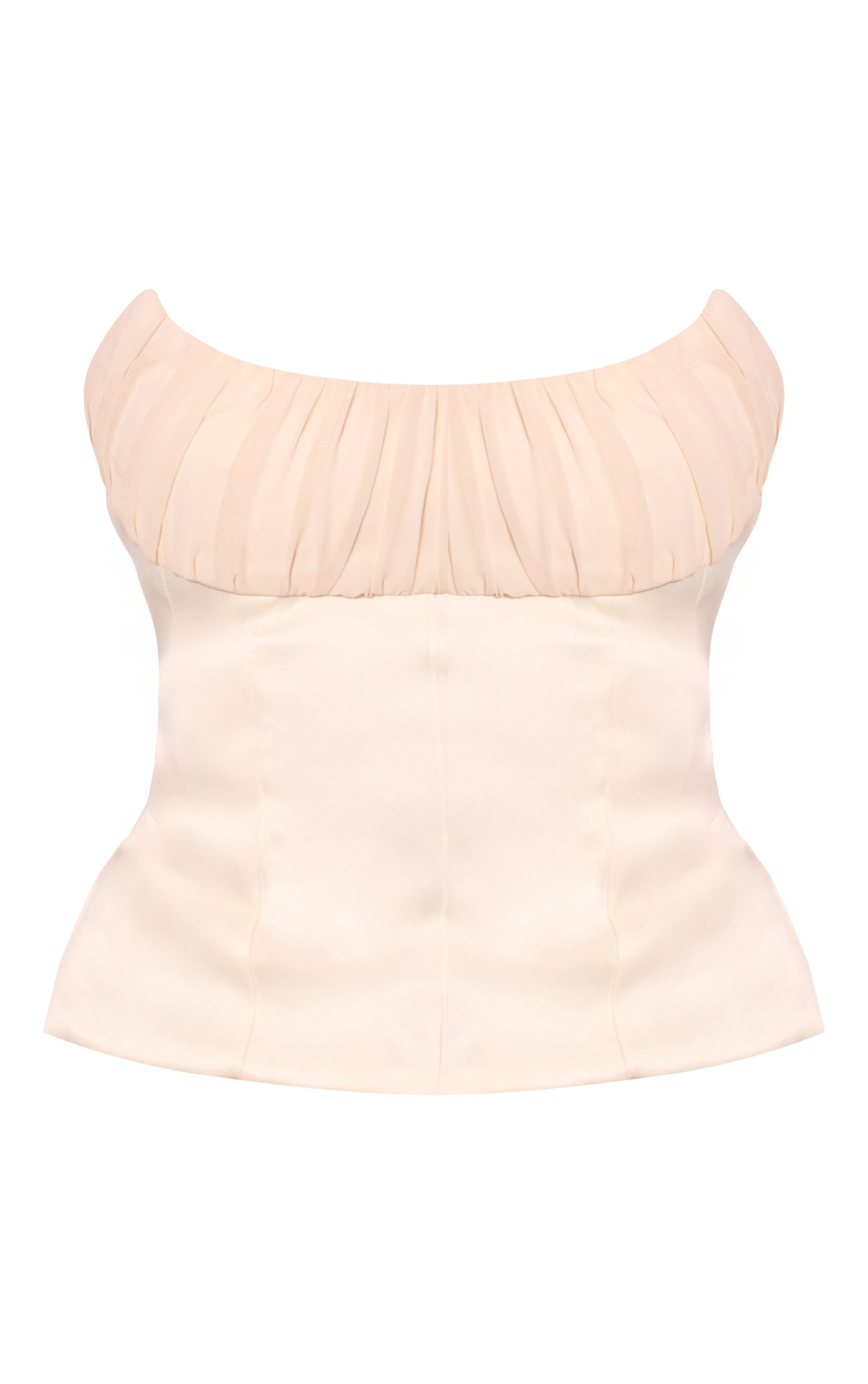 Cream Chiffon Bust Bandeau Corset image 5