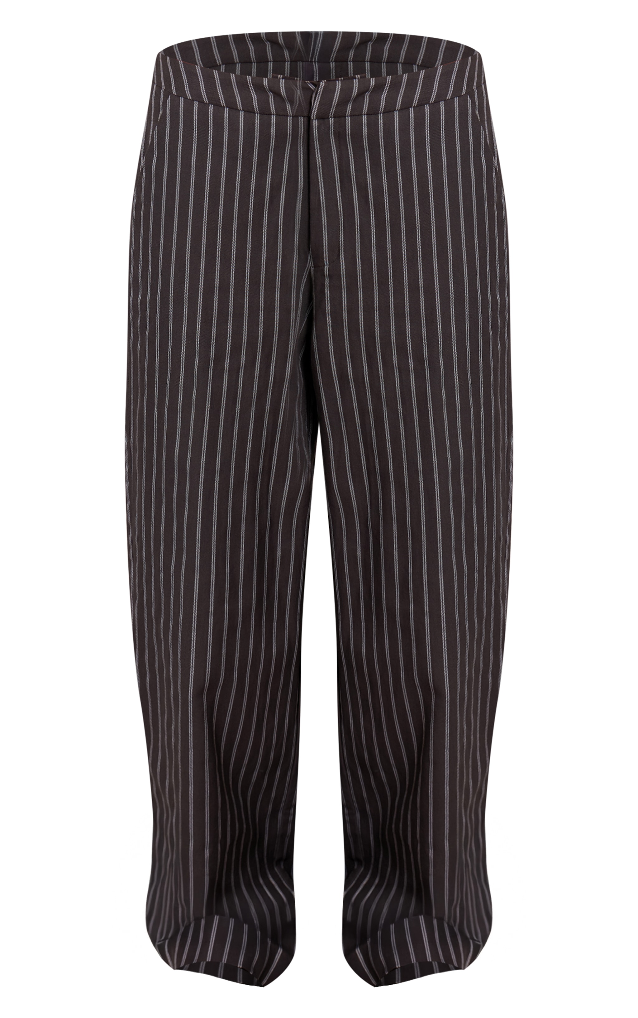 Dark Navy Pinstriped Tailored Straight Leg Pant image 5