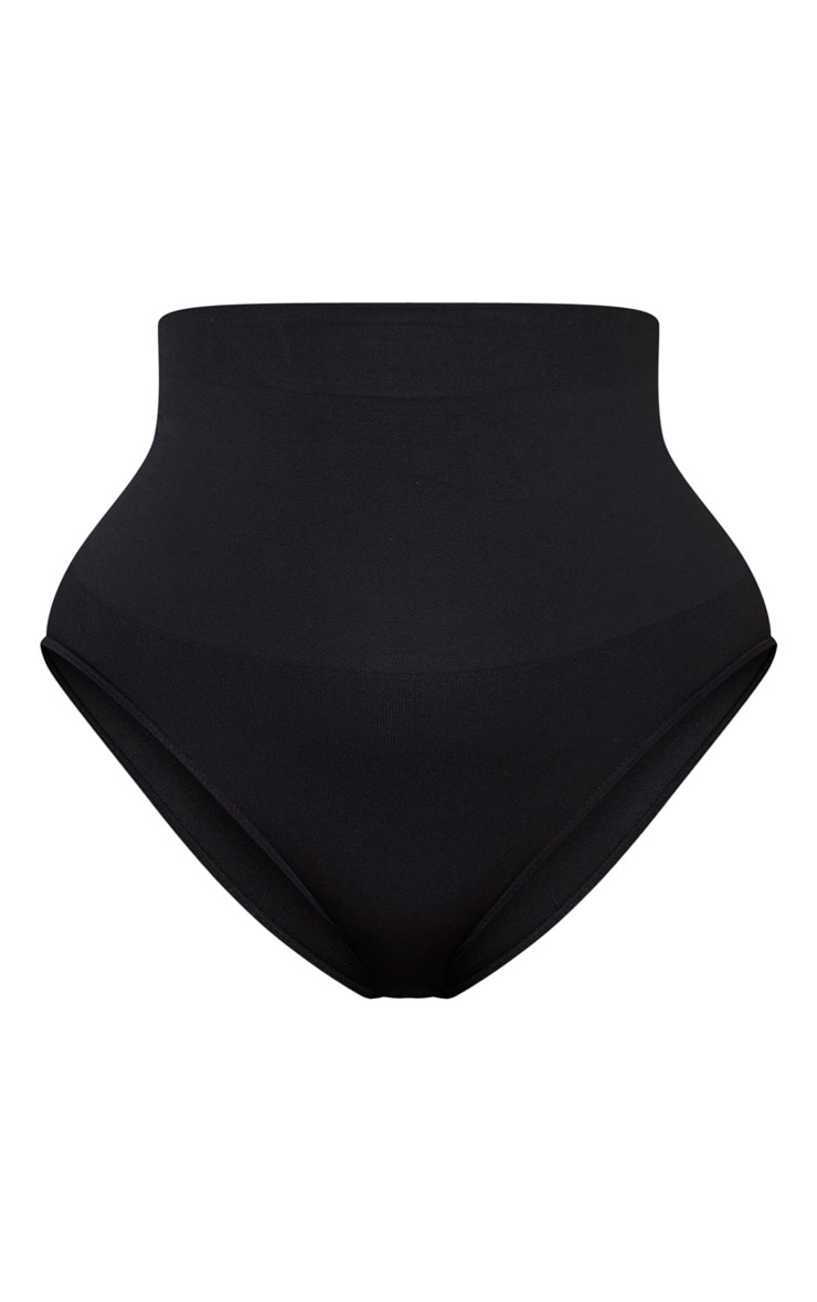 Plus Black Seamless High Control Shapewear Brief PrettyLittleThing