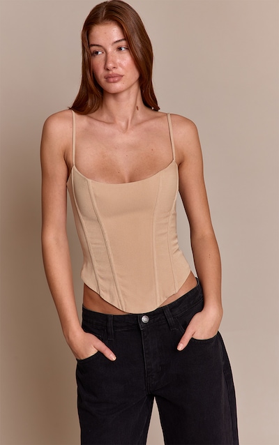 Stone Woven Boned Thin Straps Corset