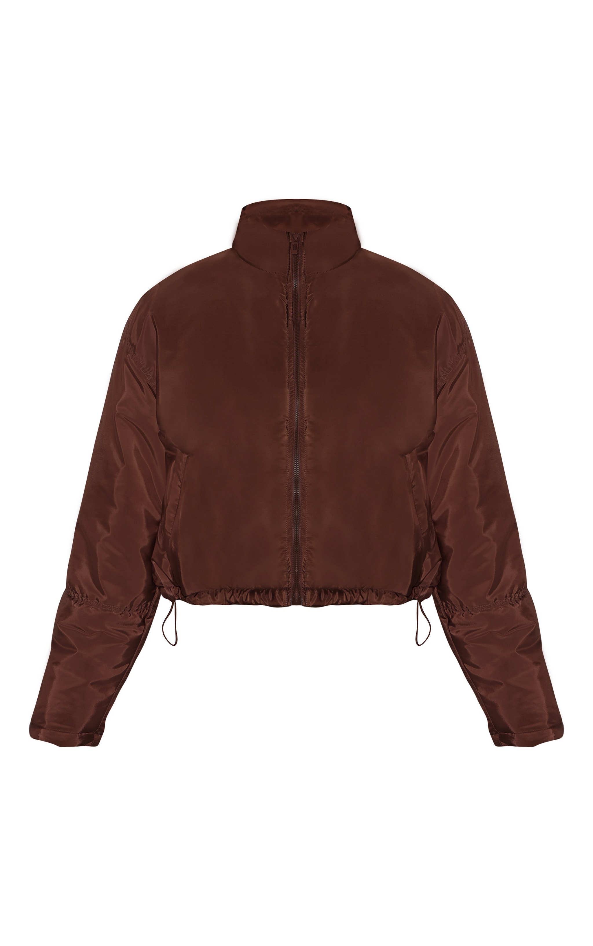 Mocha Cropped Puffer Jacket image 5