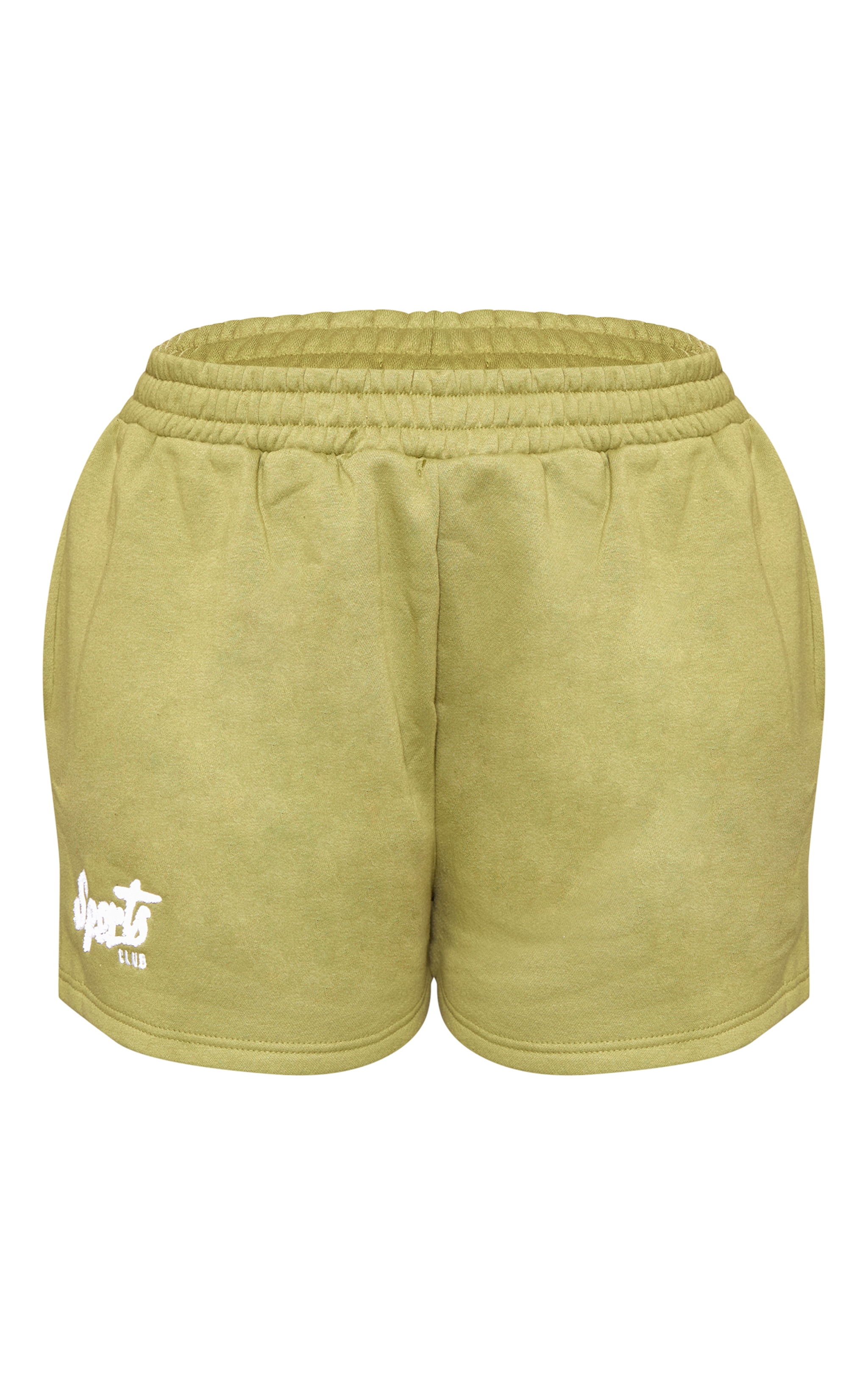 Plus Olive Borg Printed Sweat Shorts image 6