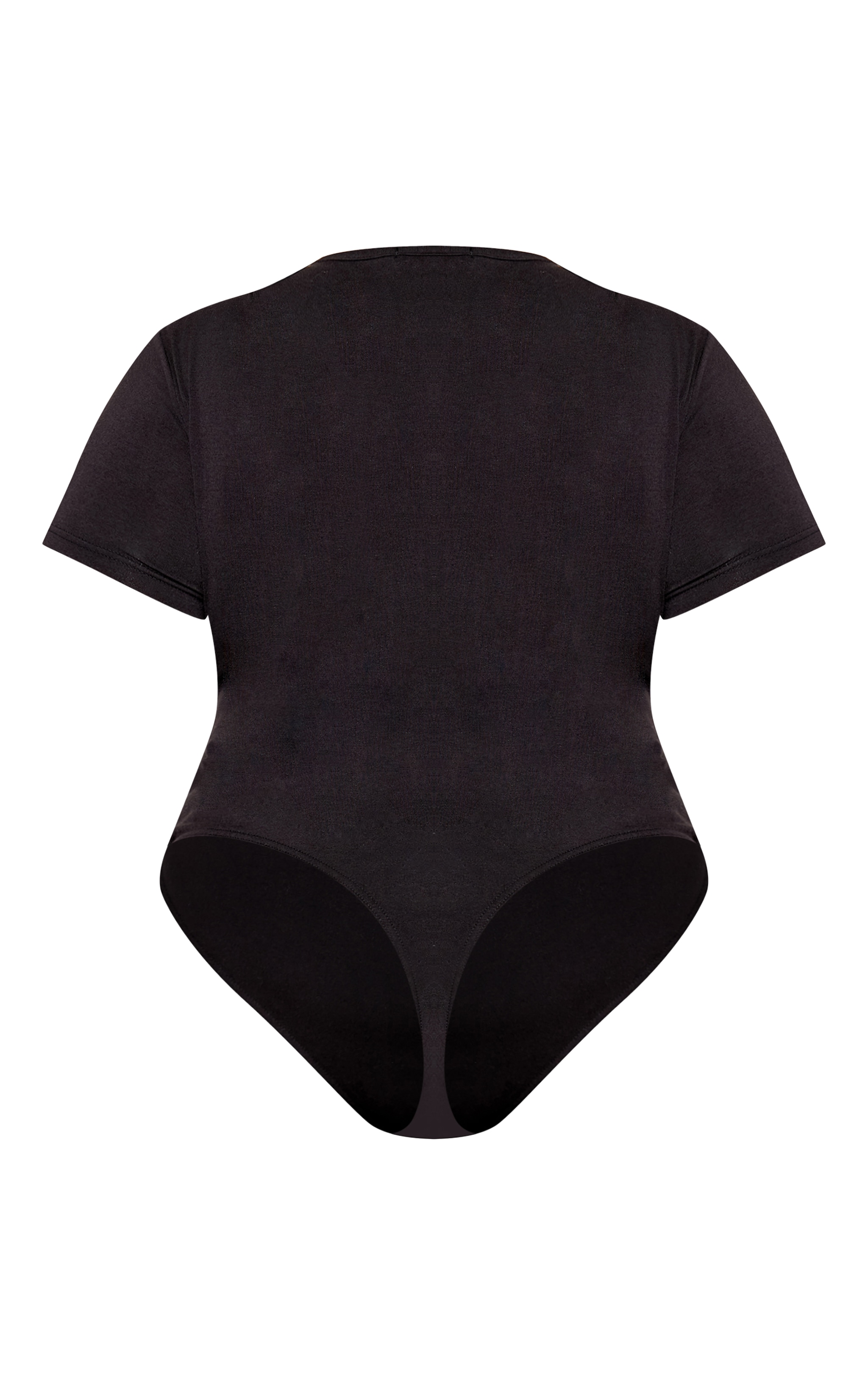 Plus Black Prettylittlething Short Sleeve Bodysuit image 6