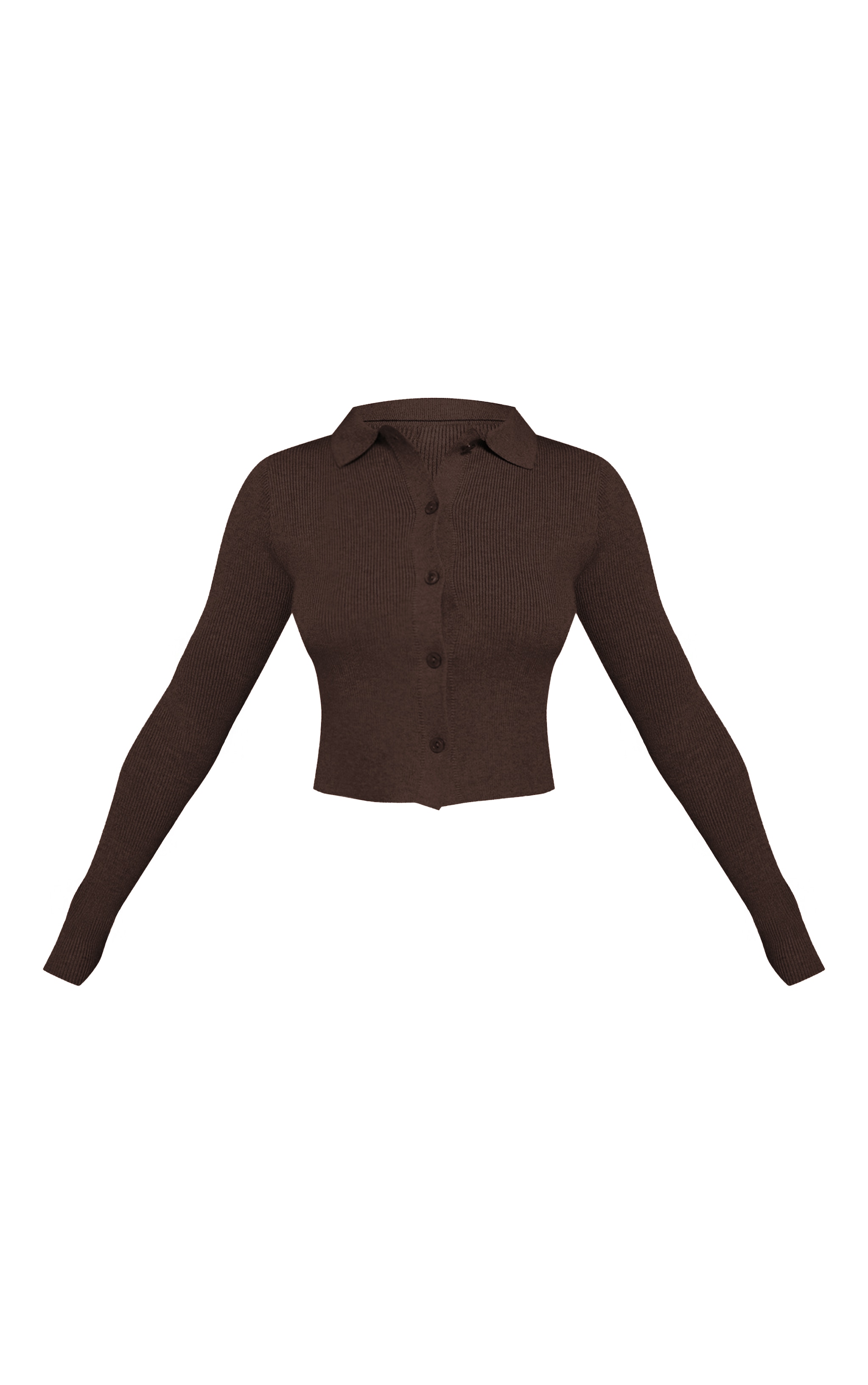 Petite Cardigan en maille tricot marron chocolat à boutons image 5