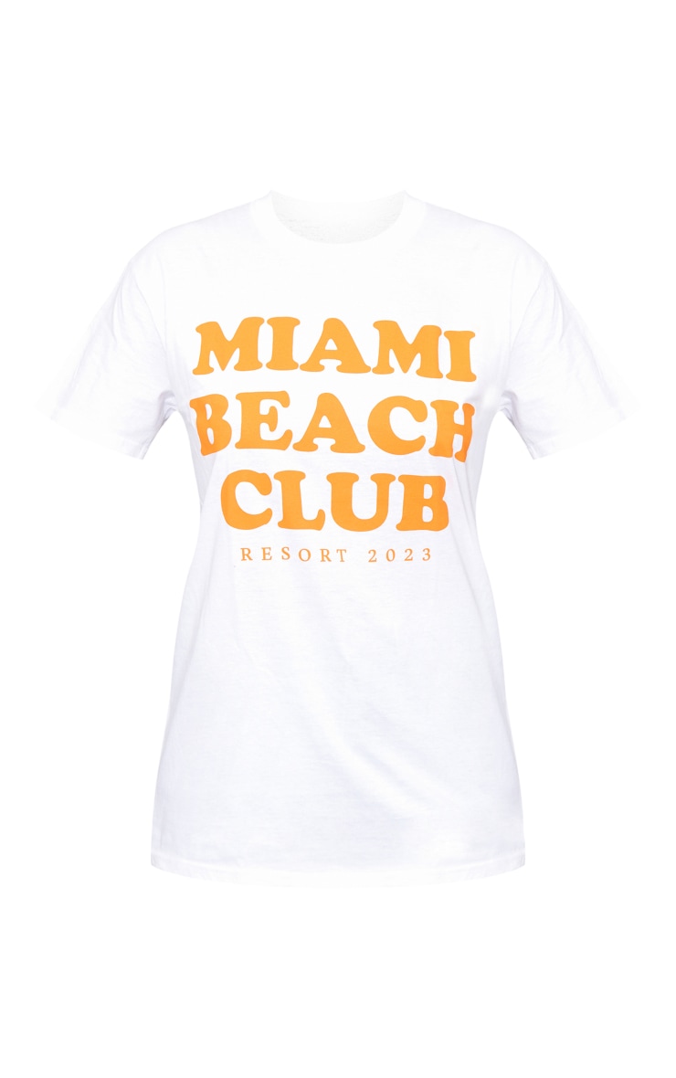 T-shirt blanc imprimé Miami Beach Club image 5