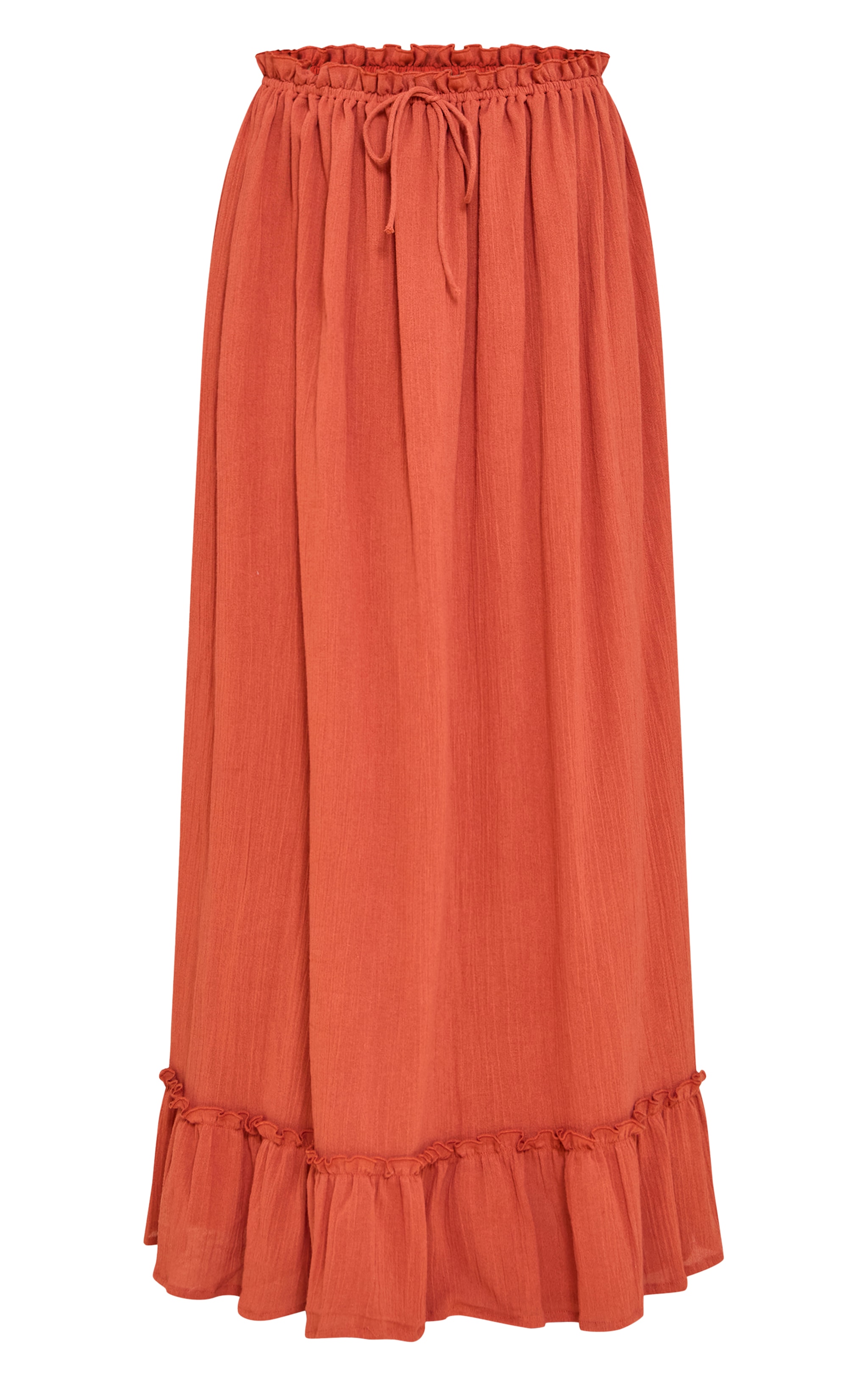Rust Cheesecloth Maxi Skirt image 5