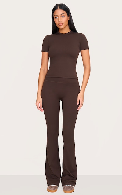 Tall Pantalon de yoga flare en Sculpt espresso à taille haute