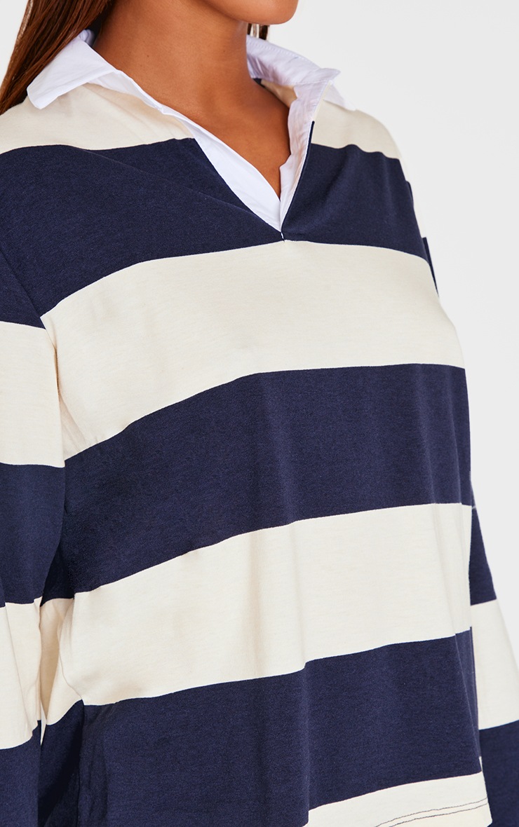 売れ筋商品|||マルコポーロ Tシャツ レディース トップス LONG SLEEVE  ROUND NECK STRIPED - Long sleeved top - navy マルコポーロ Tシャツ レディース トップス LONG SLEEVE ROUND