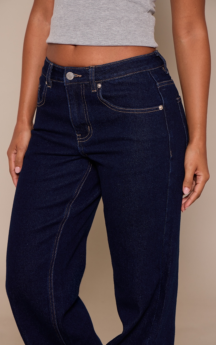 Petite Indigo High Waist Straight Leg Stretch Jeans image 4
