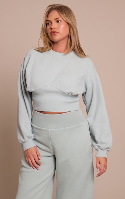 Shape Mint Green Cinched Waist Sweatshirt