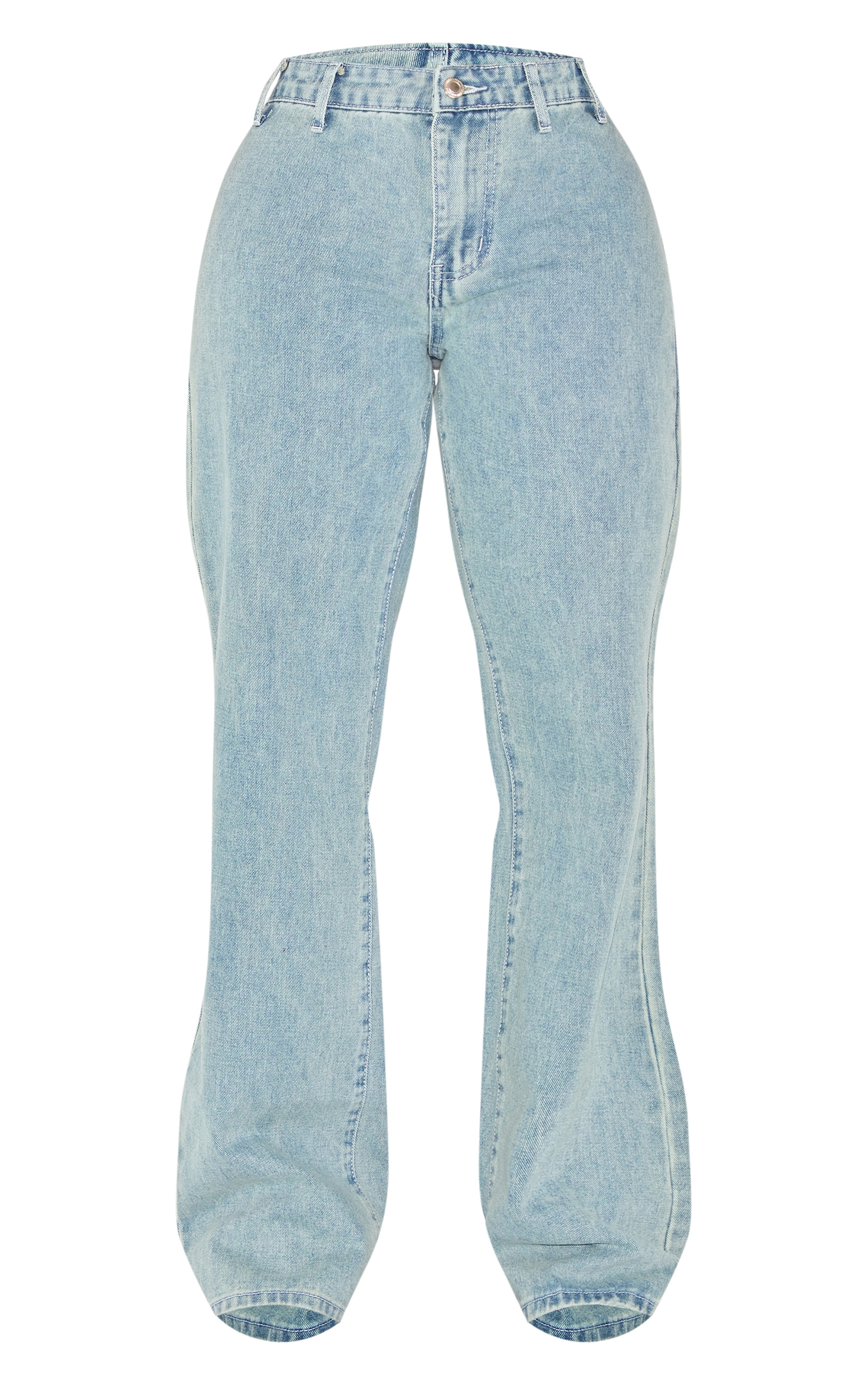 Shape Light Blue Wash Denim Wide Leg Jeans image 5