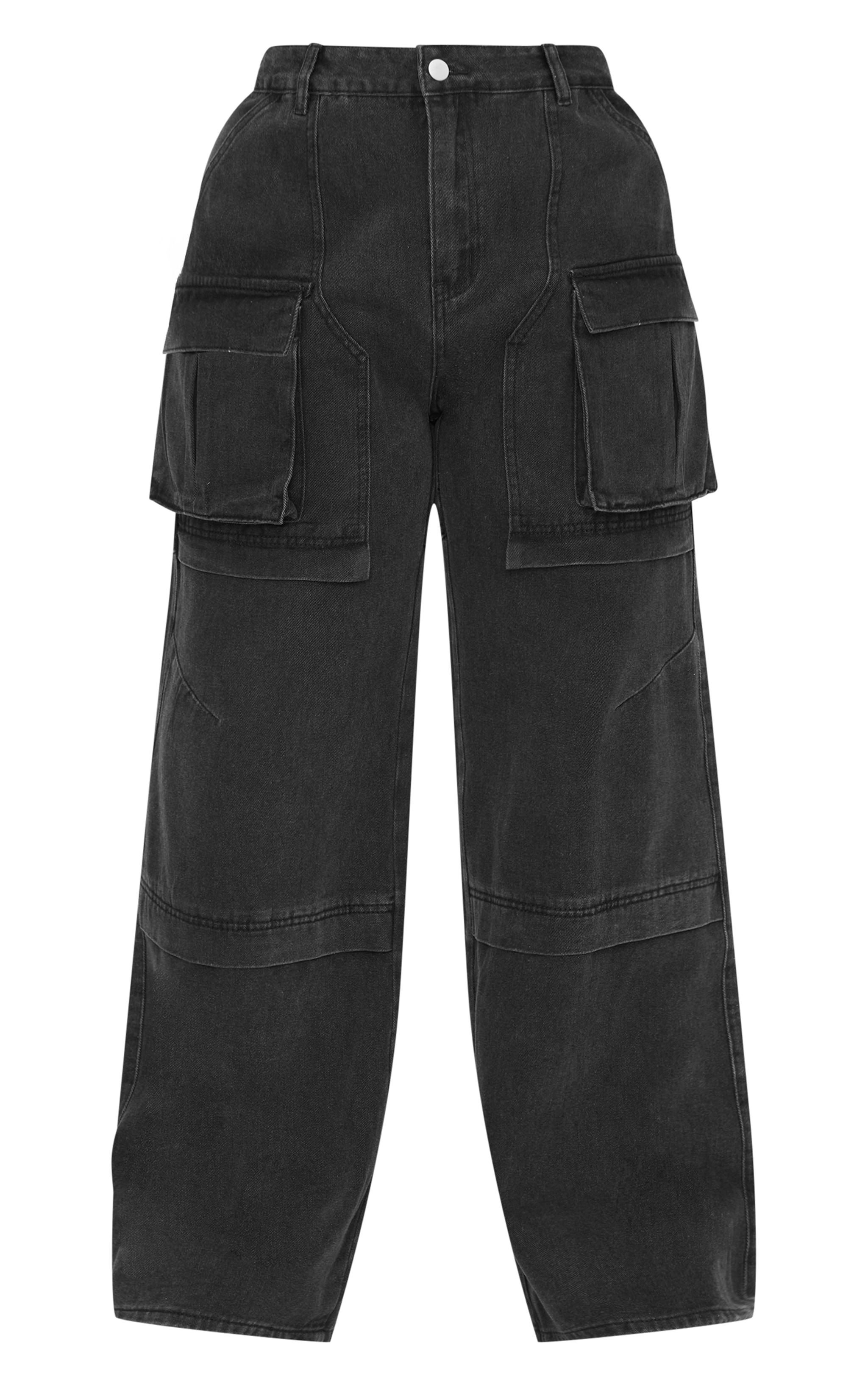 Plus Jean cargo large noir délavé image 5